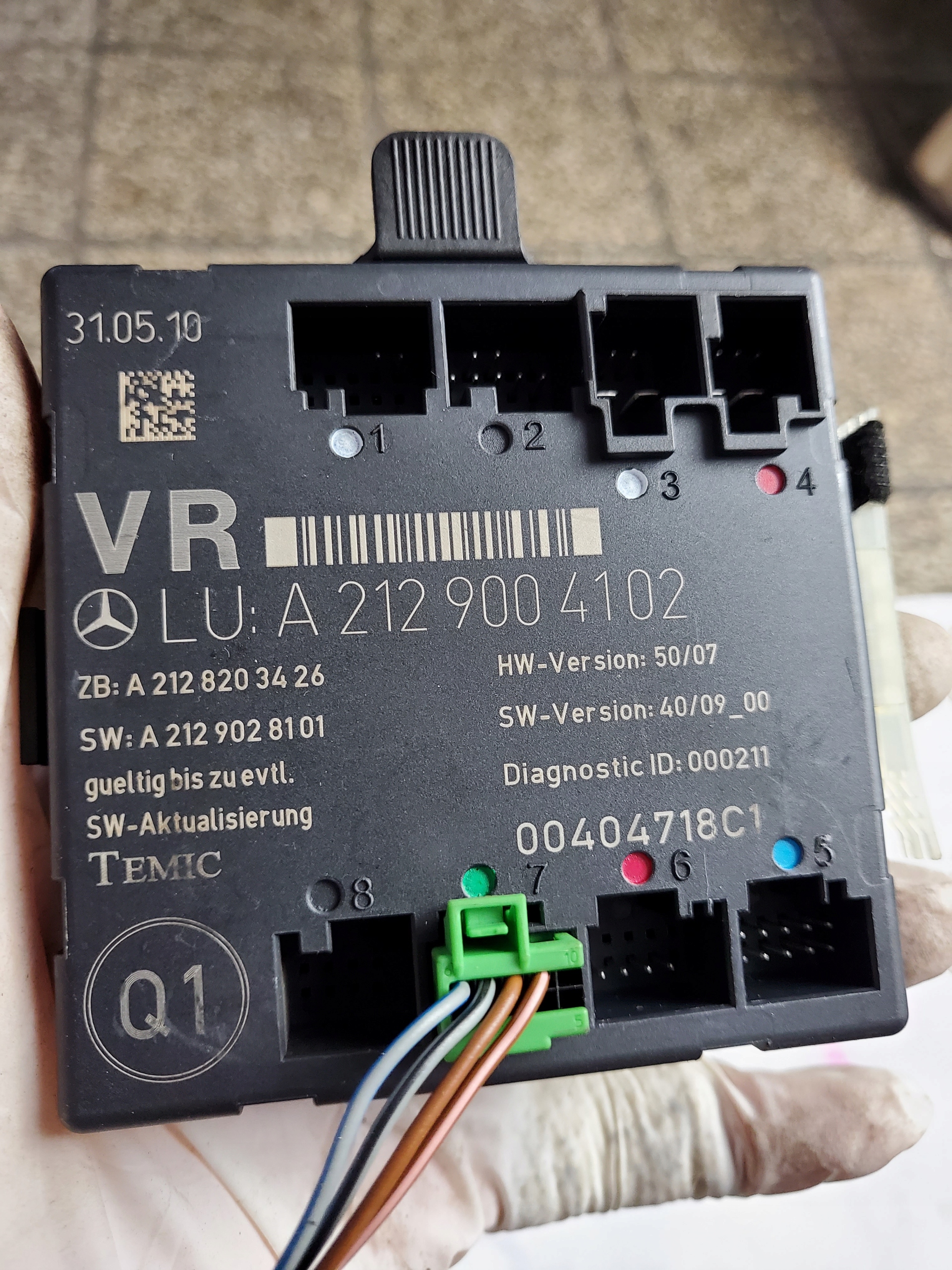 module control unit door right front MERCEDES E W207 COUPE OE EU