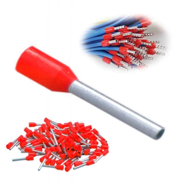 

Tulejki Izolowane do Przewodów 1 mm2 100 Sztuk