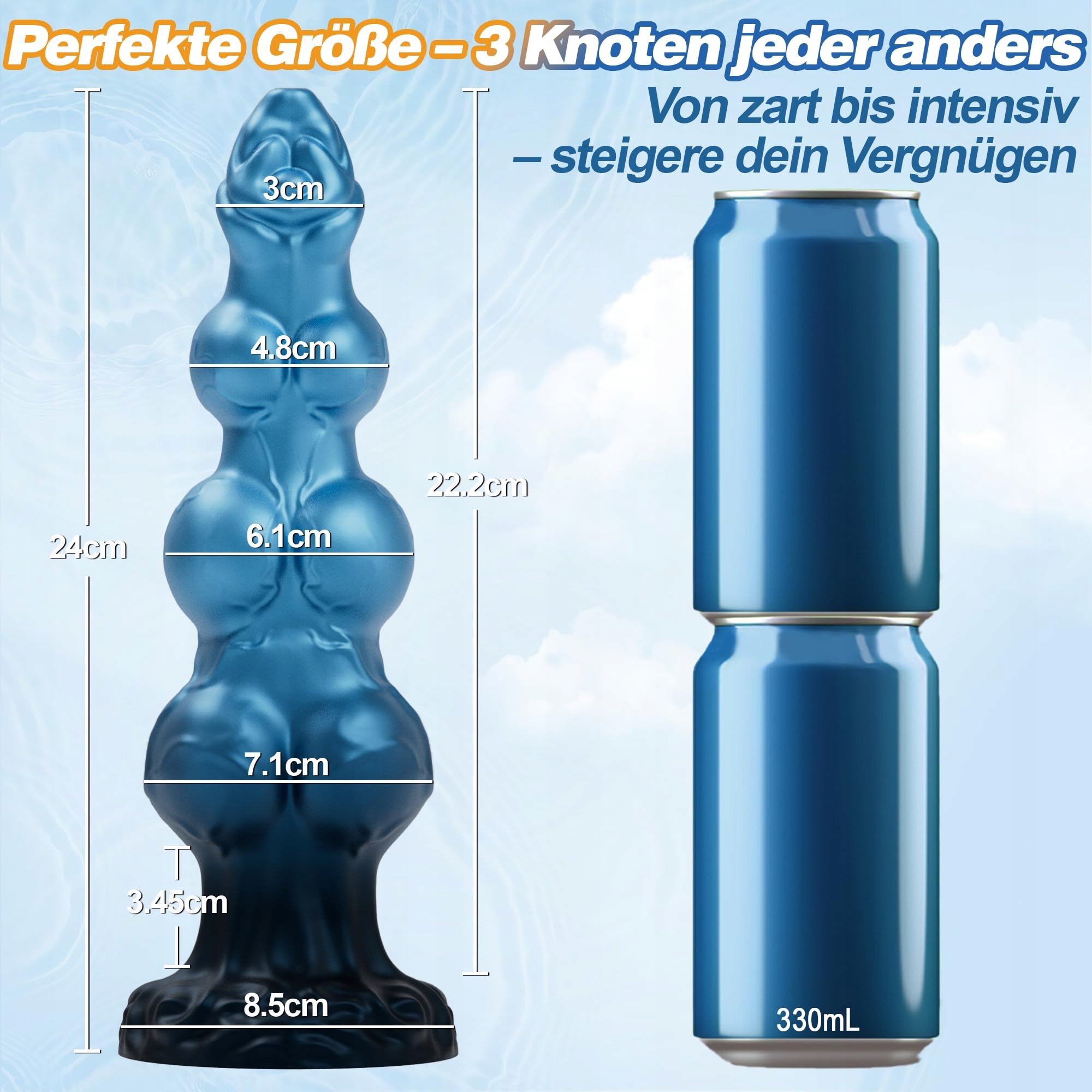 MONSTER Dildo Fantasy Knoten Koński Dildo XXL Realistyczny Analplug — miniatura 3