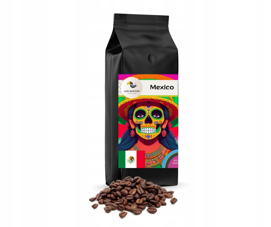 Levně Káva zrnková 1 kg Mexico 100% Arabica Čerstvě pražená Los Gustos