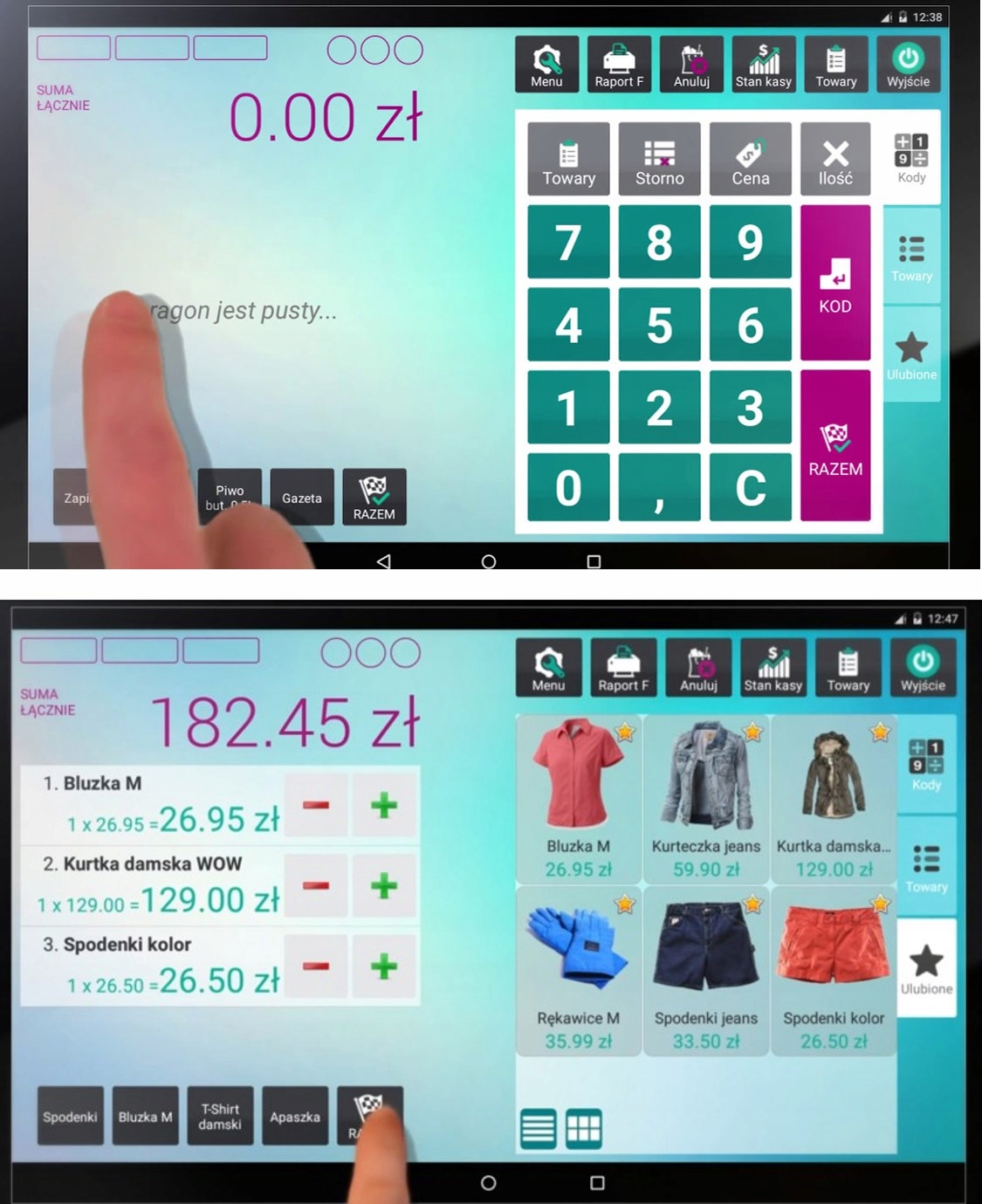 Zestaw POS x 2 ekrany + Program + druk. fisk. BONO Kod producenta d2S