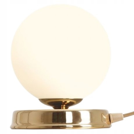 Stolová lampa zlatá, sklenená, okrúhla, do obývačky, spálne, izby Ball M XX