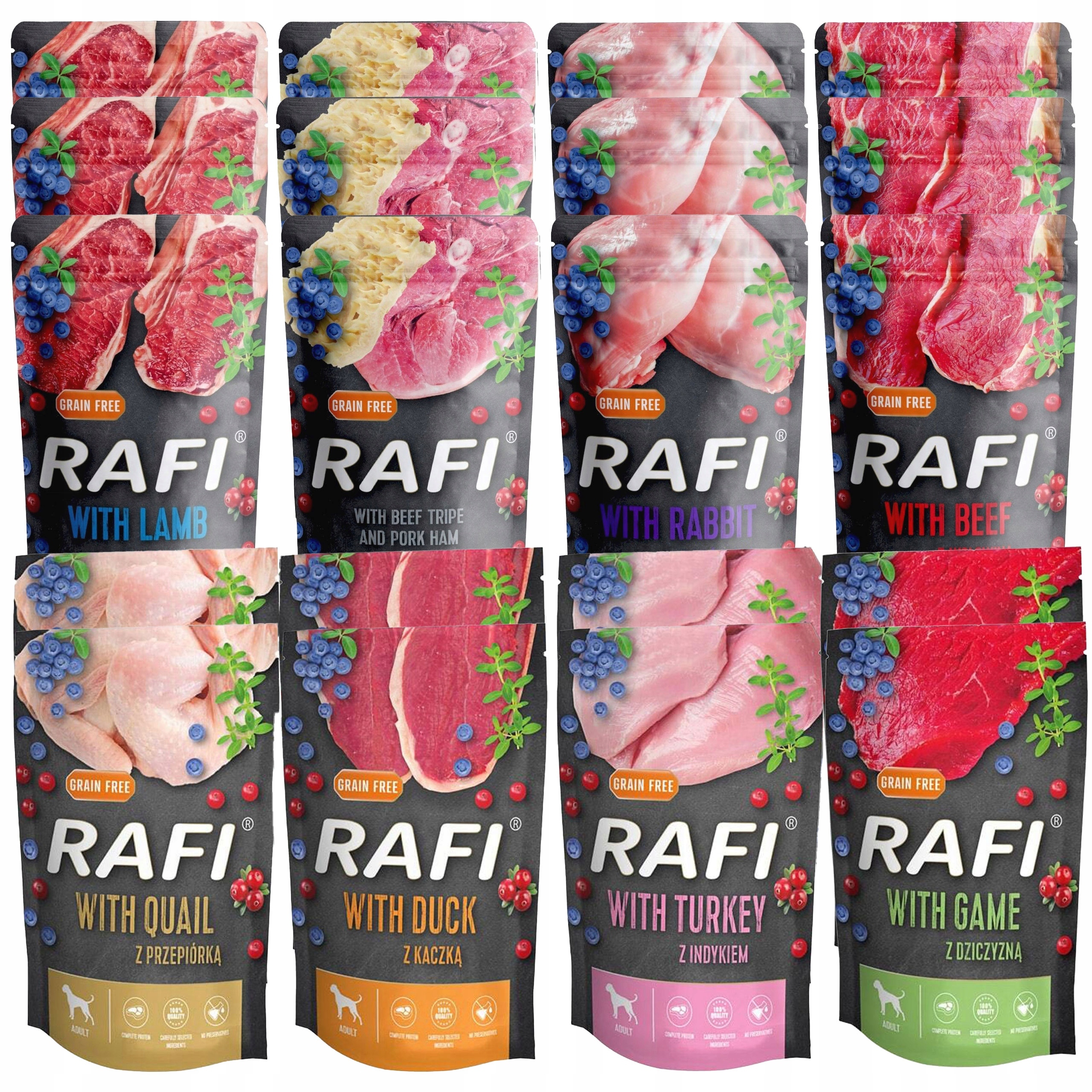 Levně Dolina Noteci Krmivo pro psa Rafi mix chutí 20 x 500 g