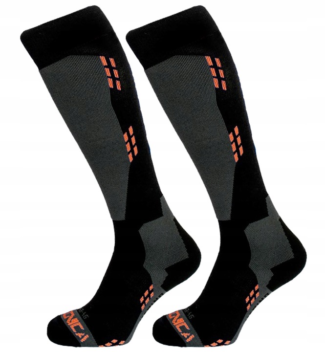 Skarpety narciarskie Tecnica Merino black/orange 39-42