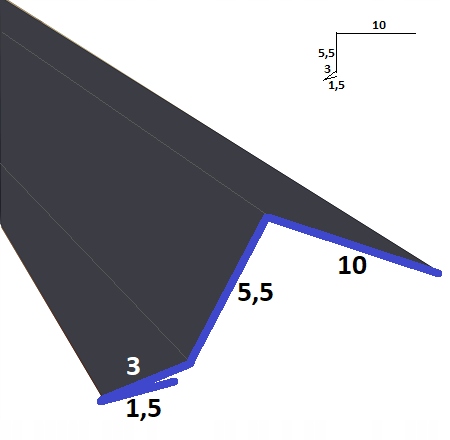 Obróbka balkonu 3 ral 7024 MAT GRAFIT dł. 1,95 m Marka inna