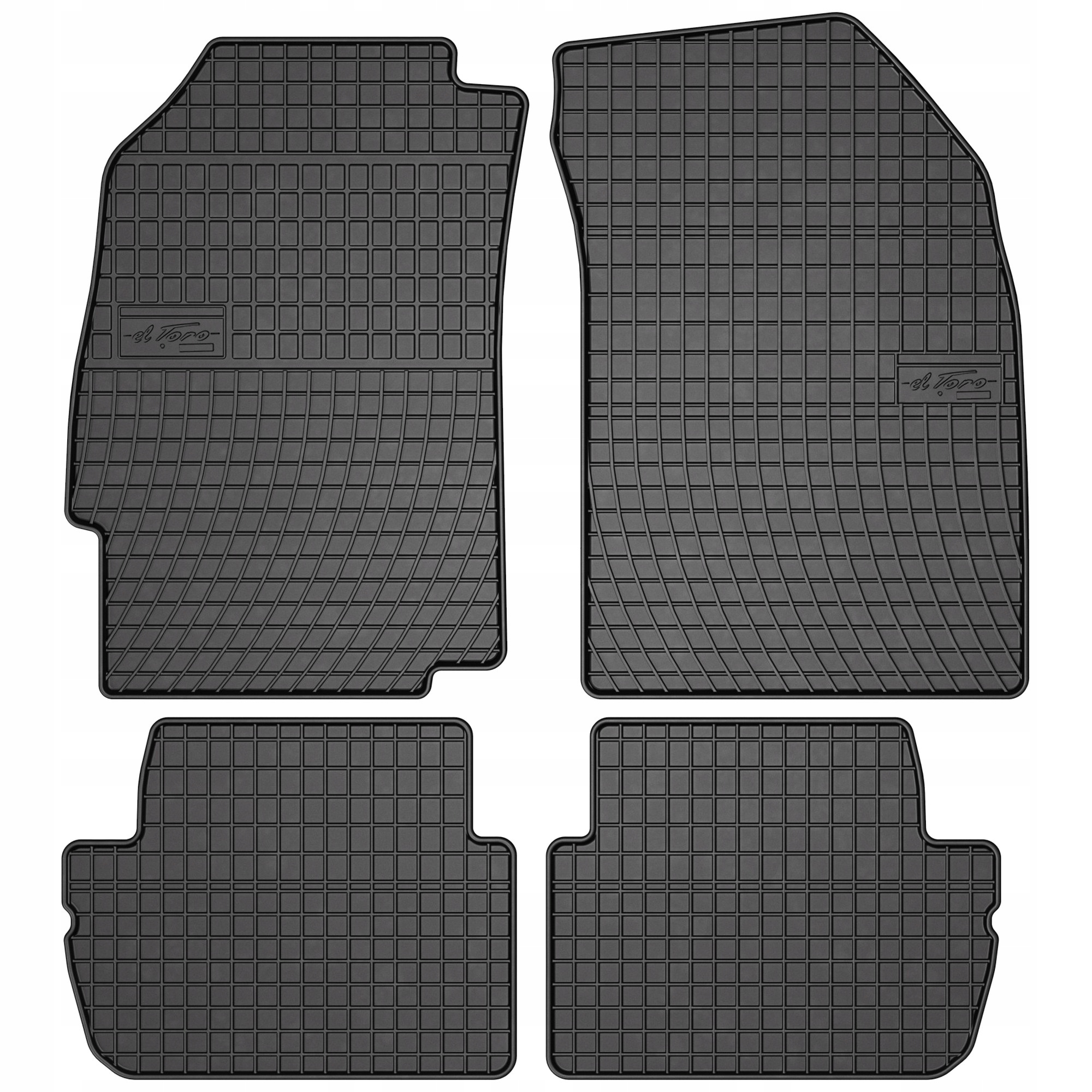 Gumové koberce černé Chevrolet Spark IV od roku 2015