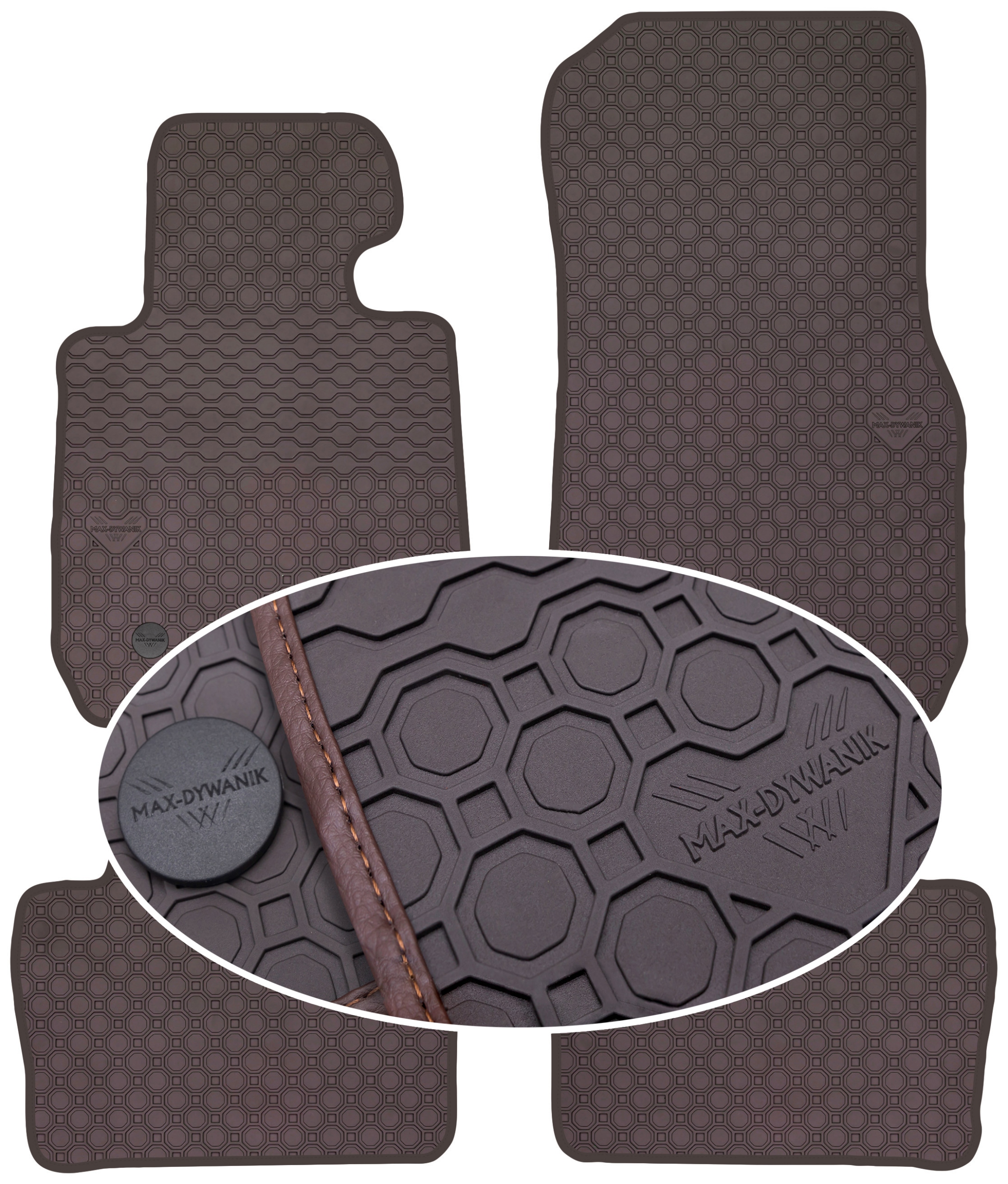 Bmw 3 F30 F31 2012-2018 Koberce Hnedé