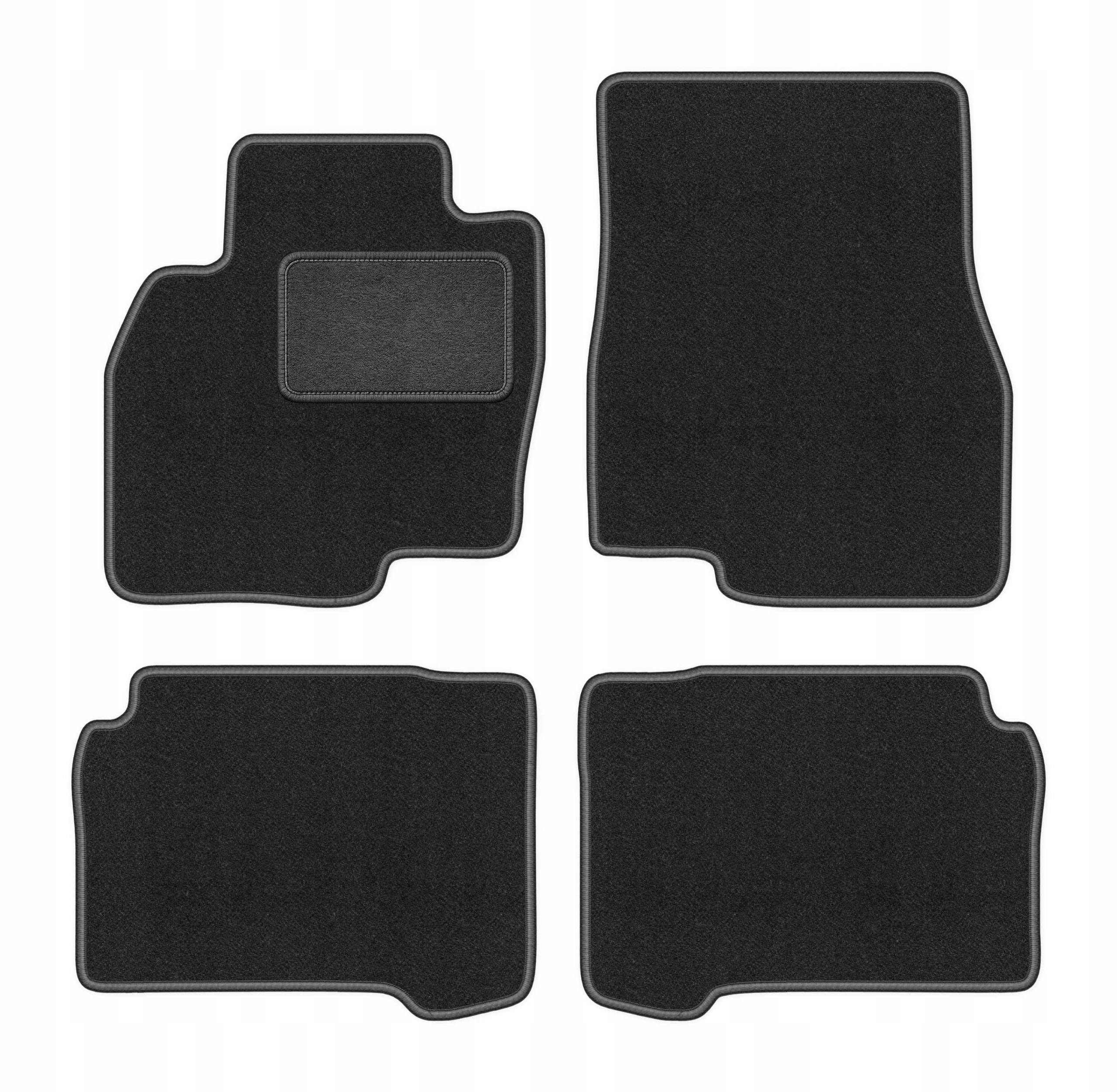 Velurové koberce pro Mitsubishi Grandis 2004-2010 komplet Lux grafit 4 ks