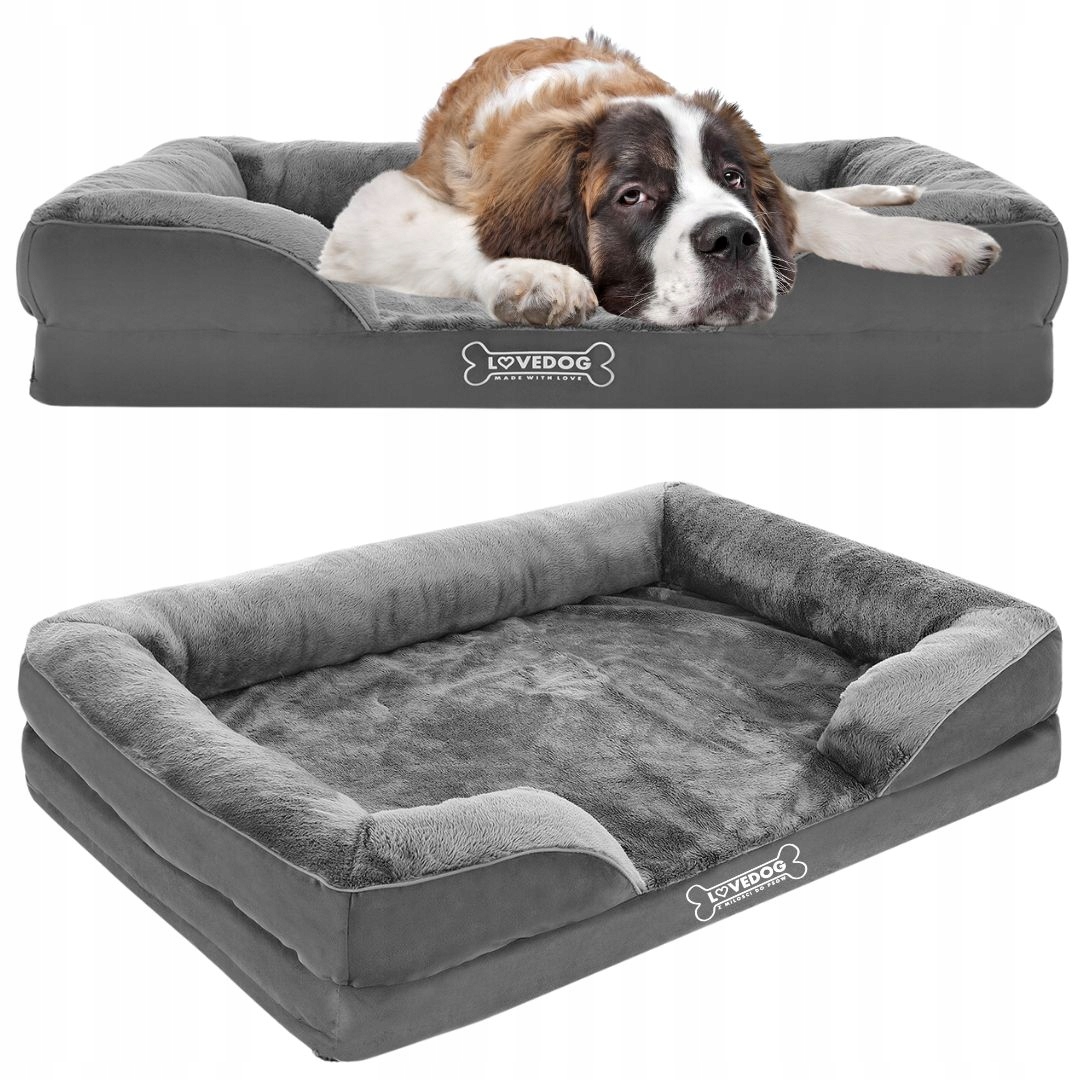 Legowisko dla Dużego Psa XXL 120x90 Ortopedyczne Wodoodporne Pianka Egg