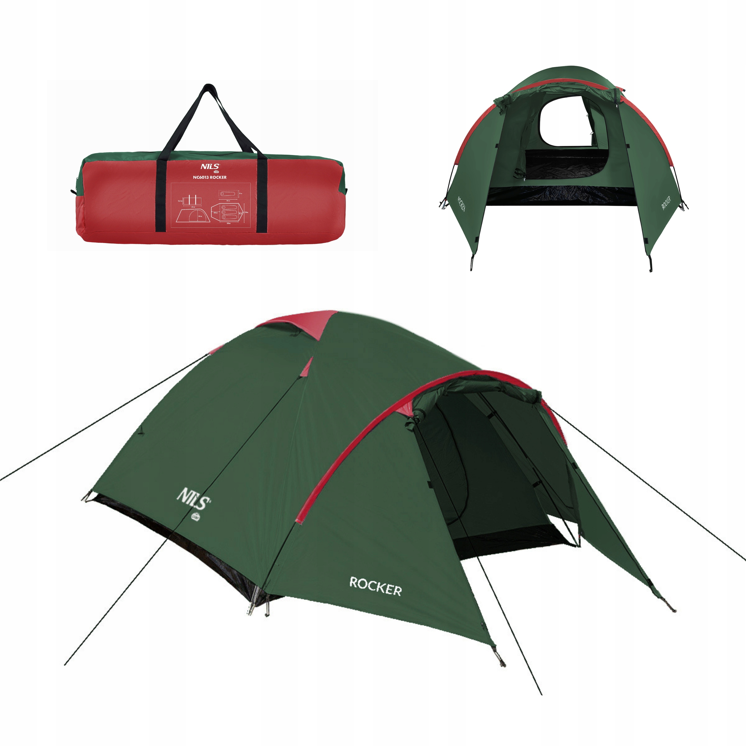 Rodzinny namiot trzyosobowy do wypraw trekkingowy Nils Camp