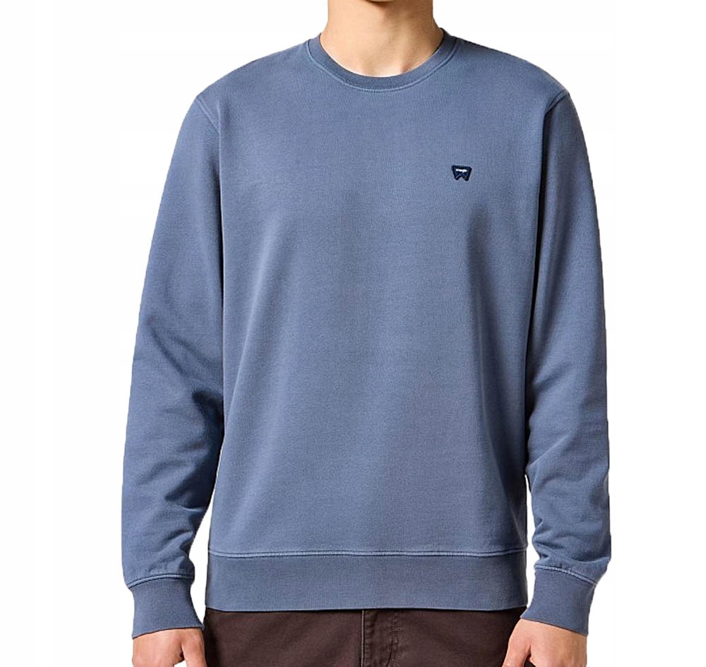 Wrangler velká mikina bavlna hladká s kulatým výstřihem XXL