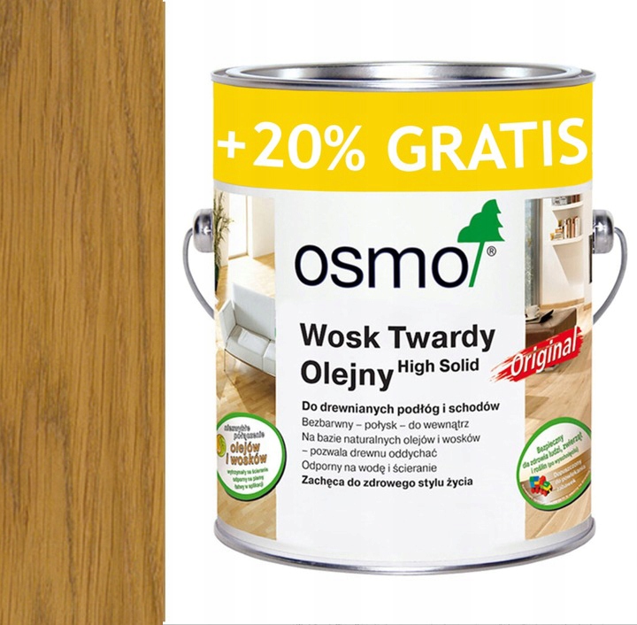 Wosk Twardy olejny Osmo 3032 Jedwabisty Połysk 3L (2,5L 0,5L gratis)