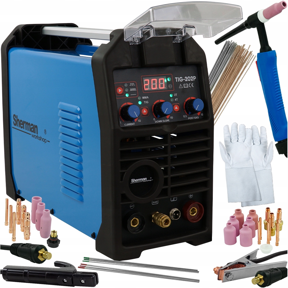 Spawarka 200 A DC TIG MMA PULS inwertor MMA TIG