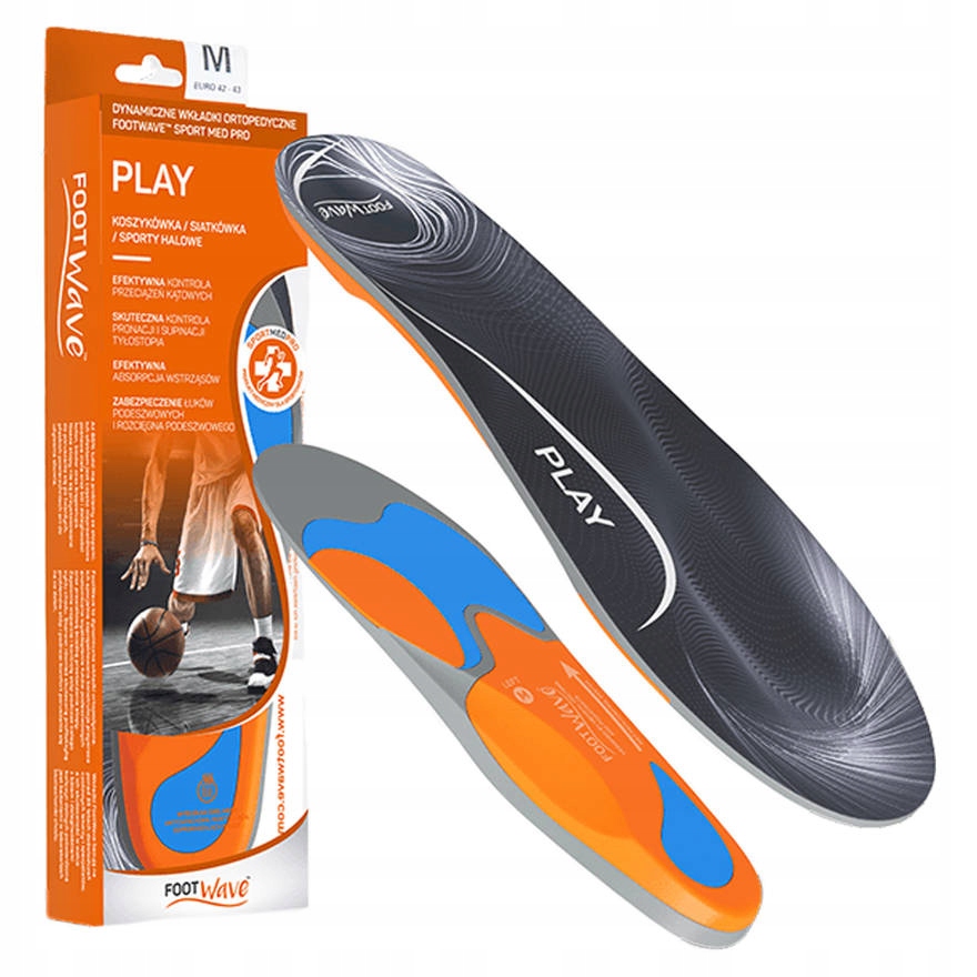 Vložky do sportovní obuvi Basketbal Volejbal nožní Footwave vel 40-41