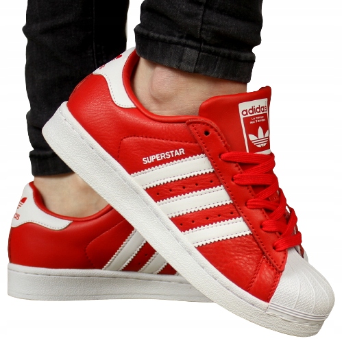 buty Adidas SUPERSTAR DAMSKIE ORYGINAŁ CZERWONE 12099693372 - Allegro.pl