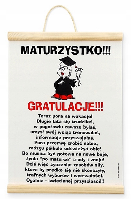 

Życzenia, Gratulacje, dla Maturzystki