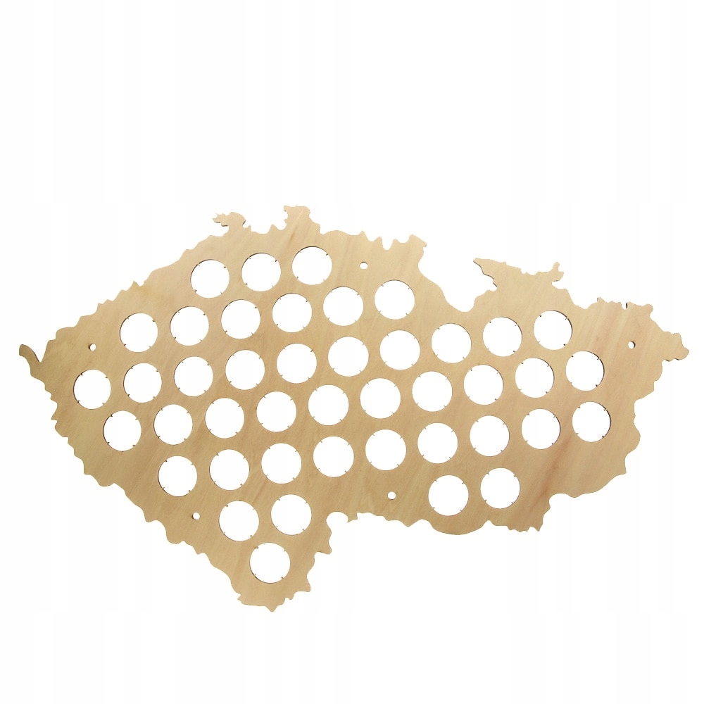 Česká republika Mapa Pivo Na Kapsle Pivní tabule Pivní jako Dárek pro něj 30x50 cm