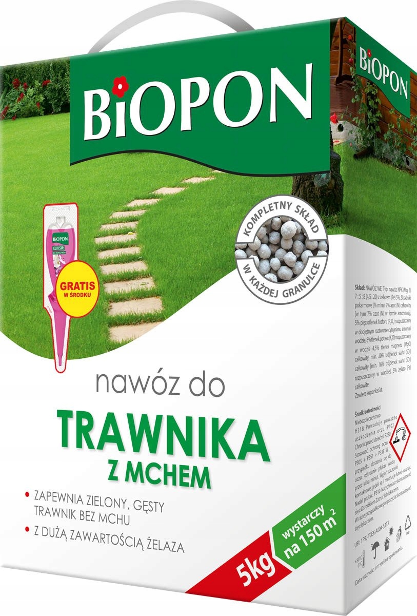

Nawóz Do Trawnika Z Mchem Biopon 5 kg
