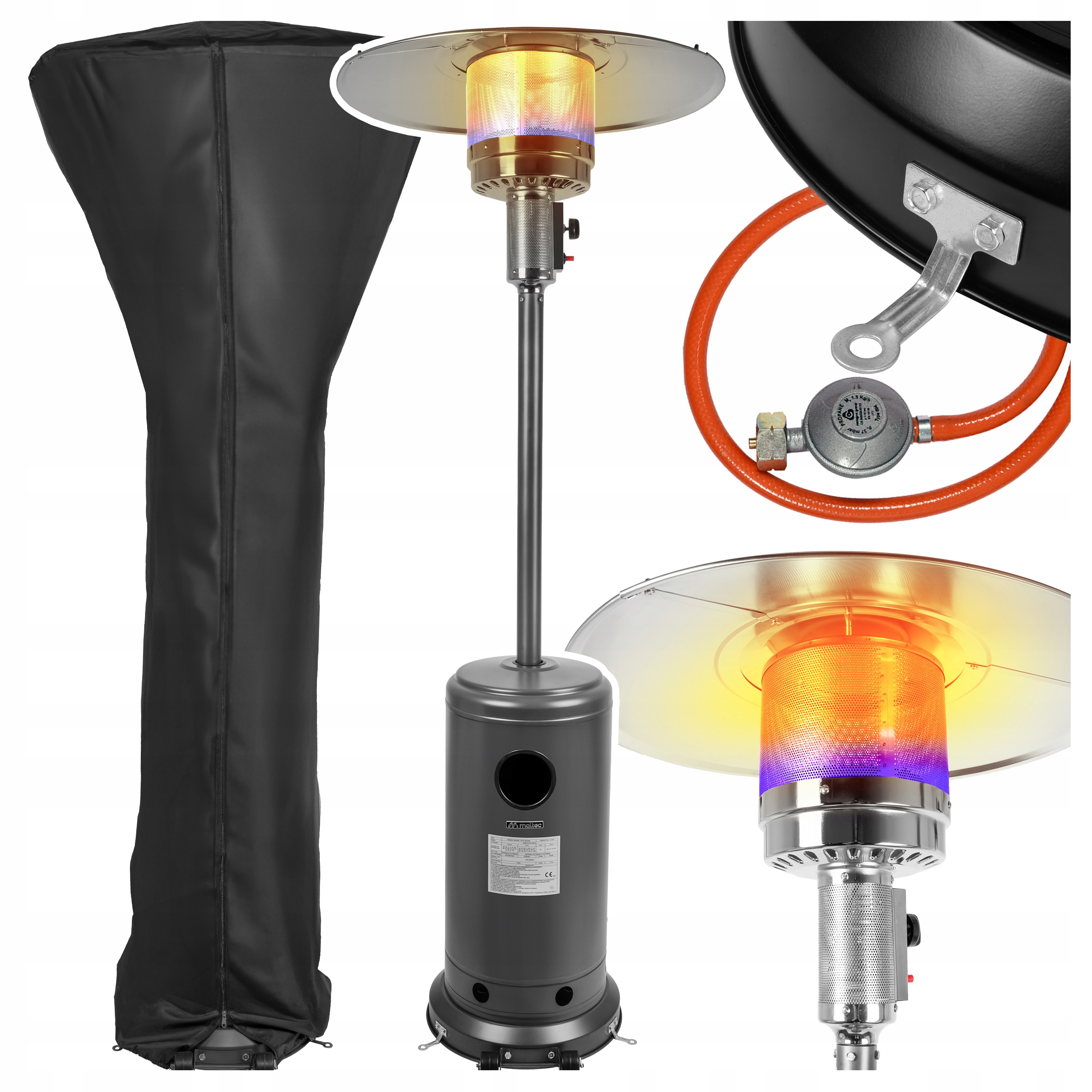 Zahradní Topný Slunečník Terasový Plynový S Pouzdrem 13 kW