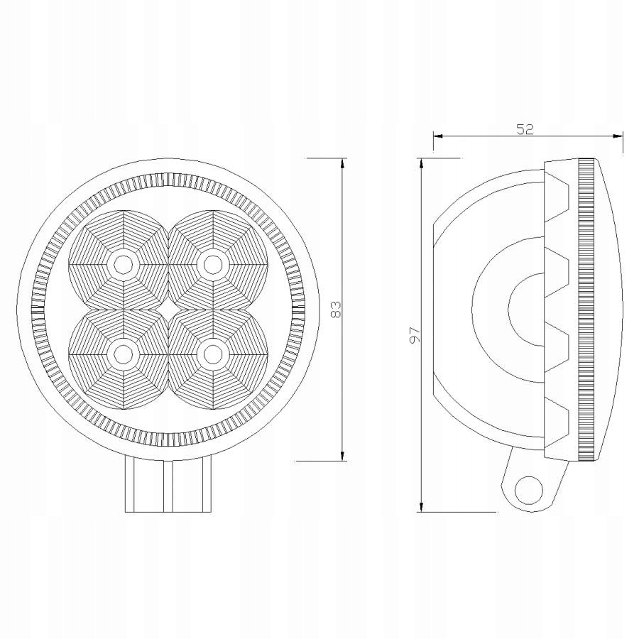 Lampa robocza 4LED 14W ECE R10 12/24V источник прожекторного света LED