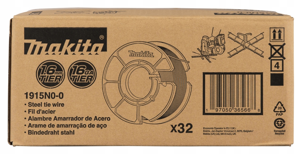 Makita drut do wiązania zbrojeń 1,6mm TR001G 1915N0-0 32 rolki