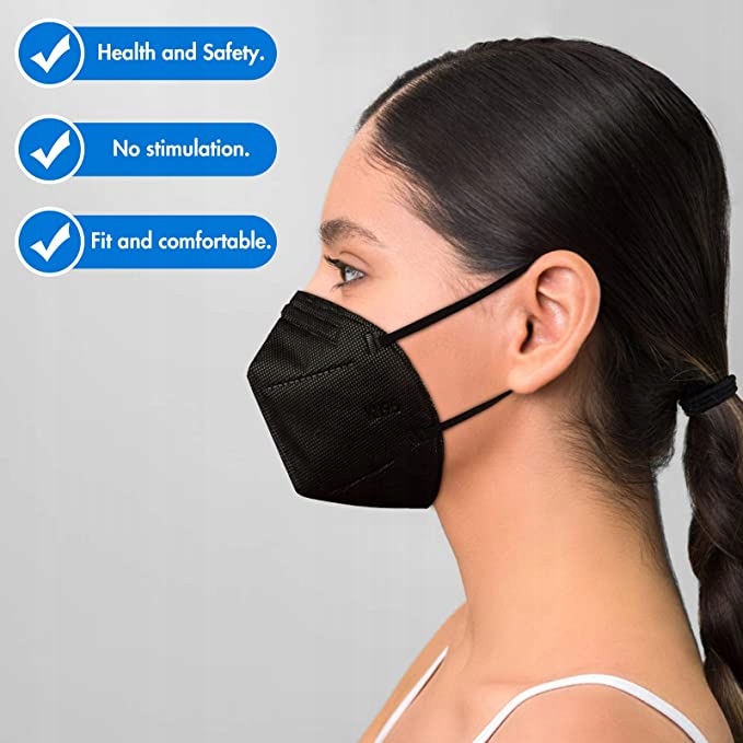 20x MASKA MASECZKA OCHRONNA FFP2 KN95 CE CZARNA Producent wyrobu medycznego BRAK