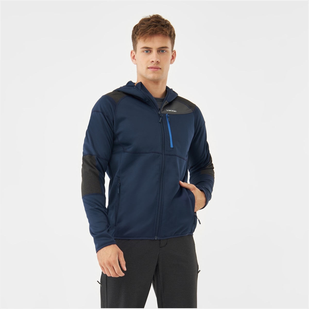Pánská fleecová mikina s kapucí Viking Yosemite tmavě modrá XL