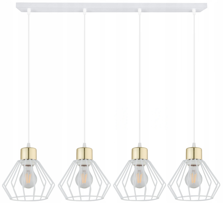 Lampa Wisząca Sufitowa Żyrandol Loft Brylant Biała