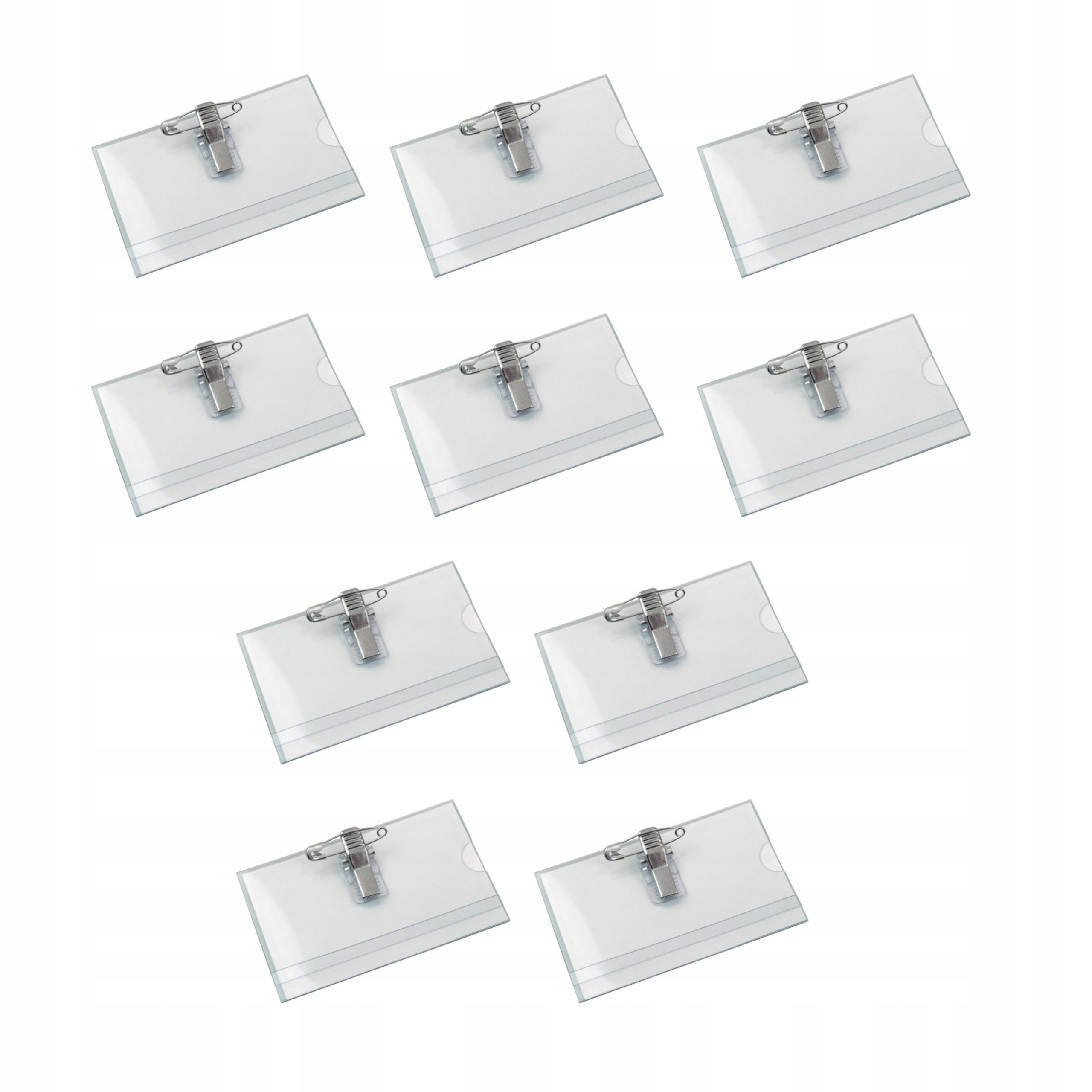 

Identyfikator z agrafką klipsem 57x90mm CT-123 x10