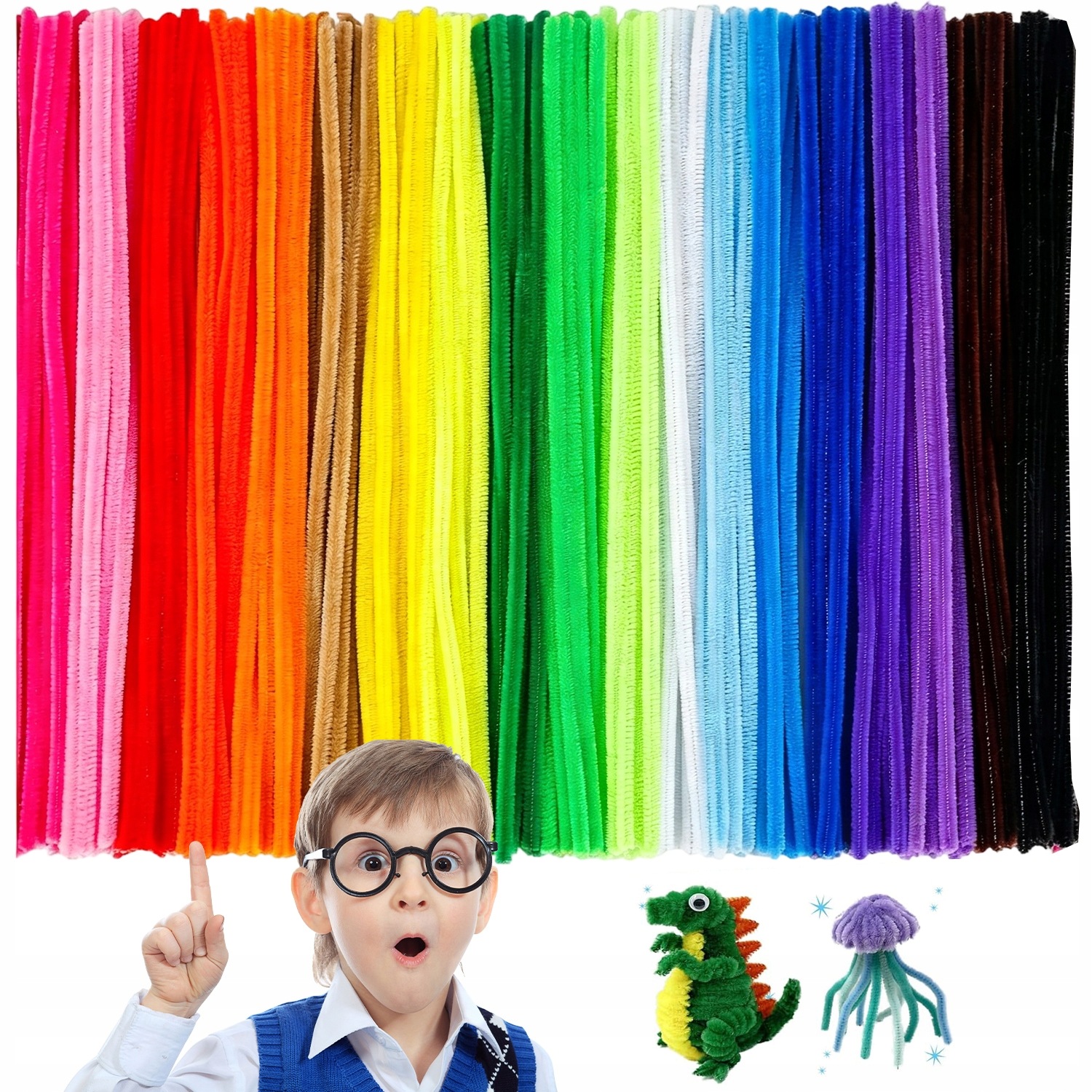 Kreativní Drátky Sada 1200KS 24 Barev Pro Květiny Diy Kytice 6MM
