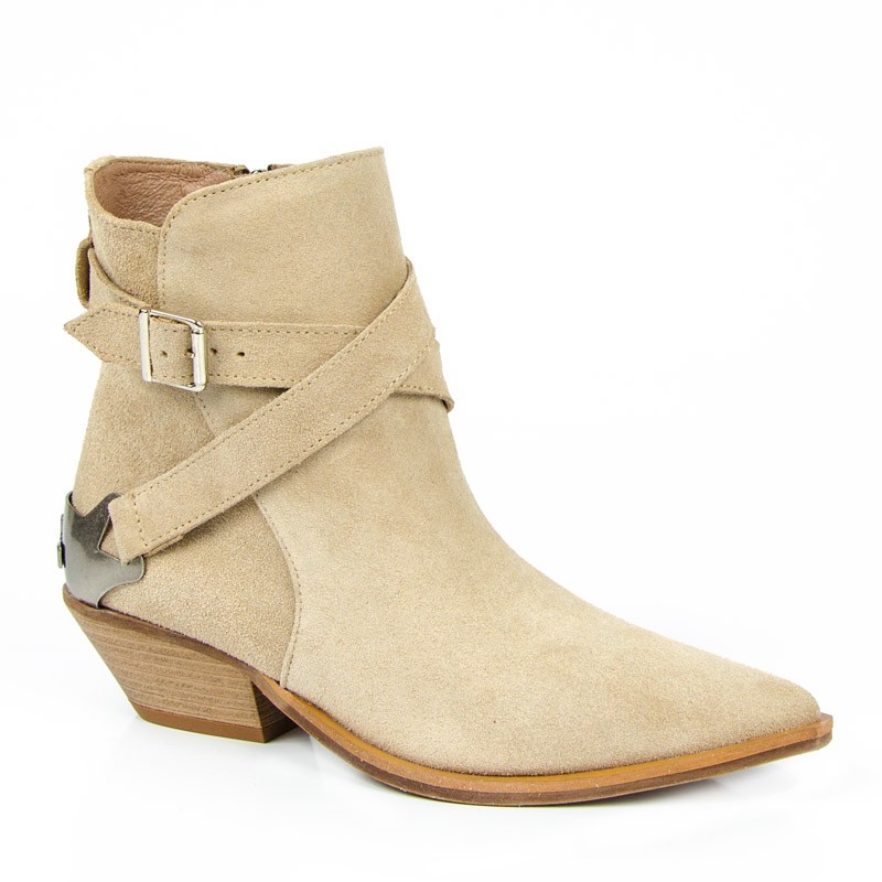 Carinii B8197 Kotníkové Boty Jarní Kůže Béžová 36