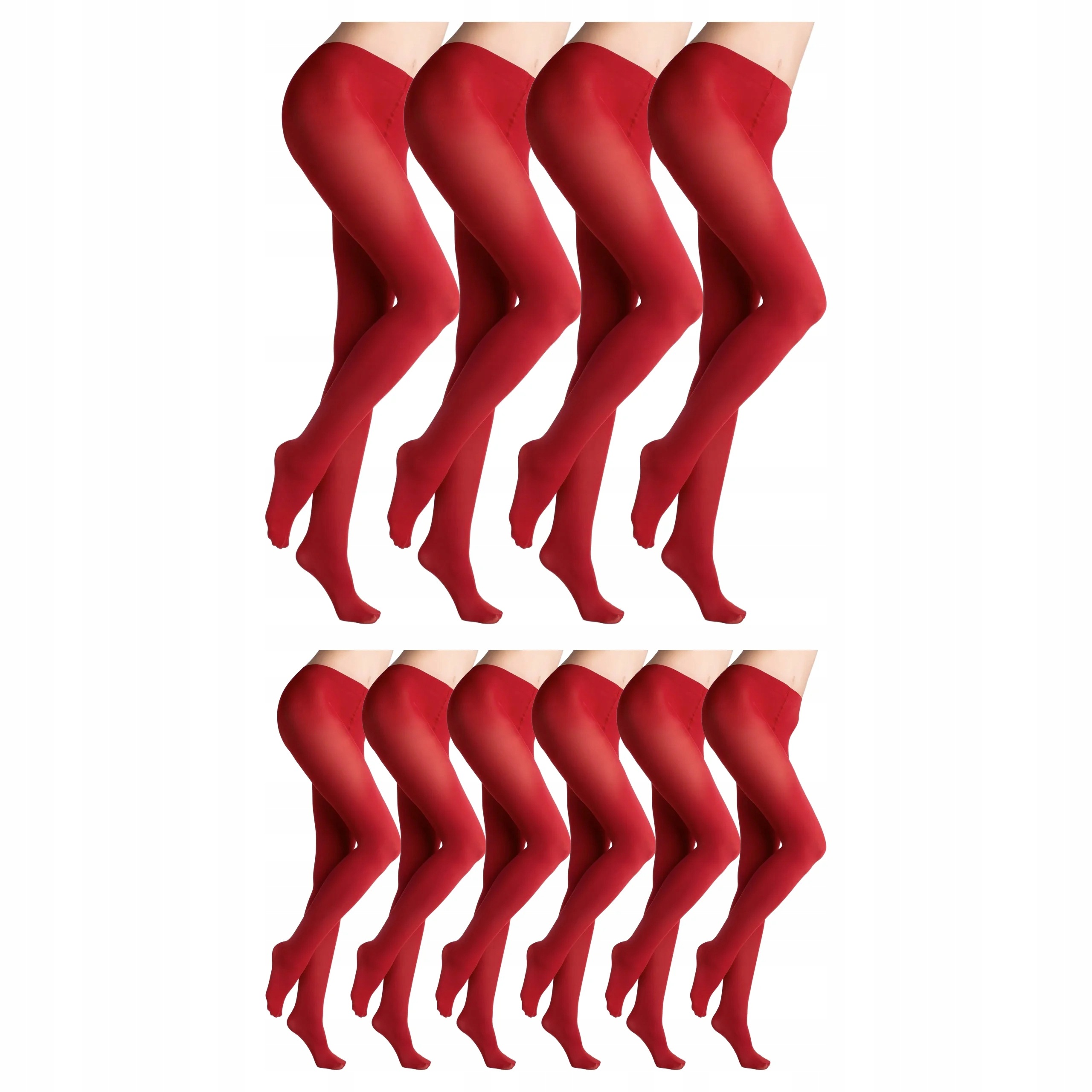 10 x Krycí punčocháče bez kalhotek Micro 60 den Marilyn Red 3-M