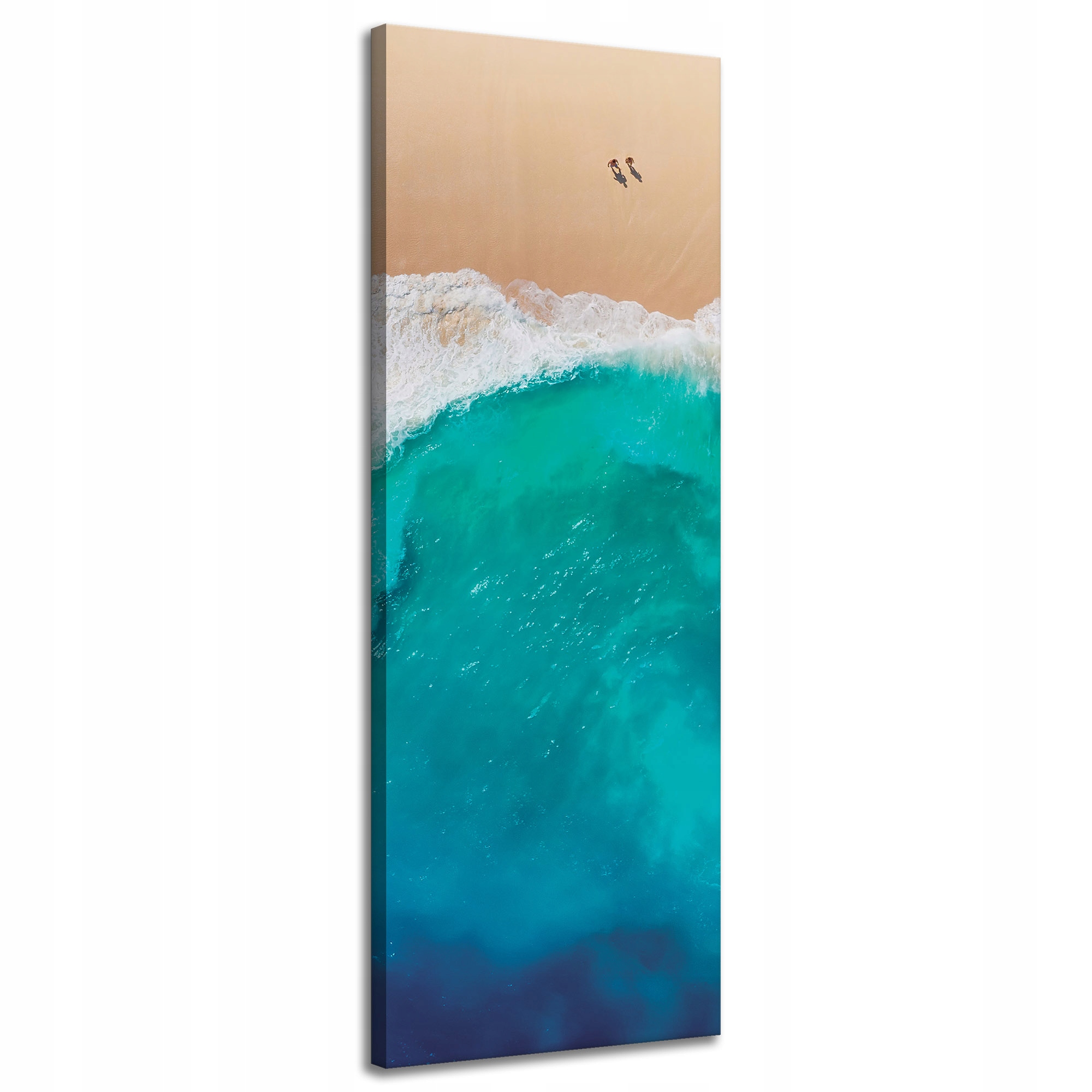 Obraz na plátně Pláž Lidé Vlny Voda Dovolená 40x120 cm