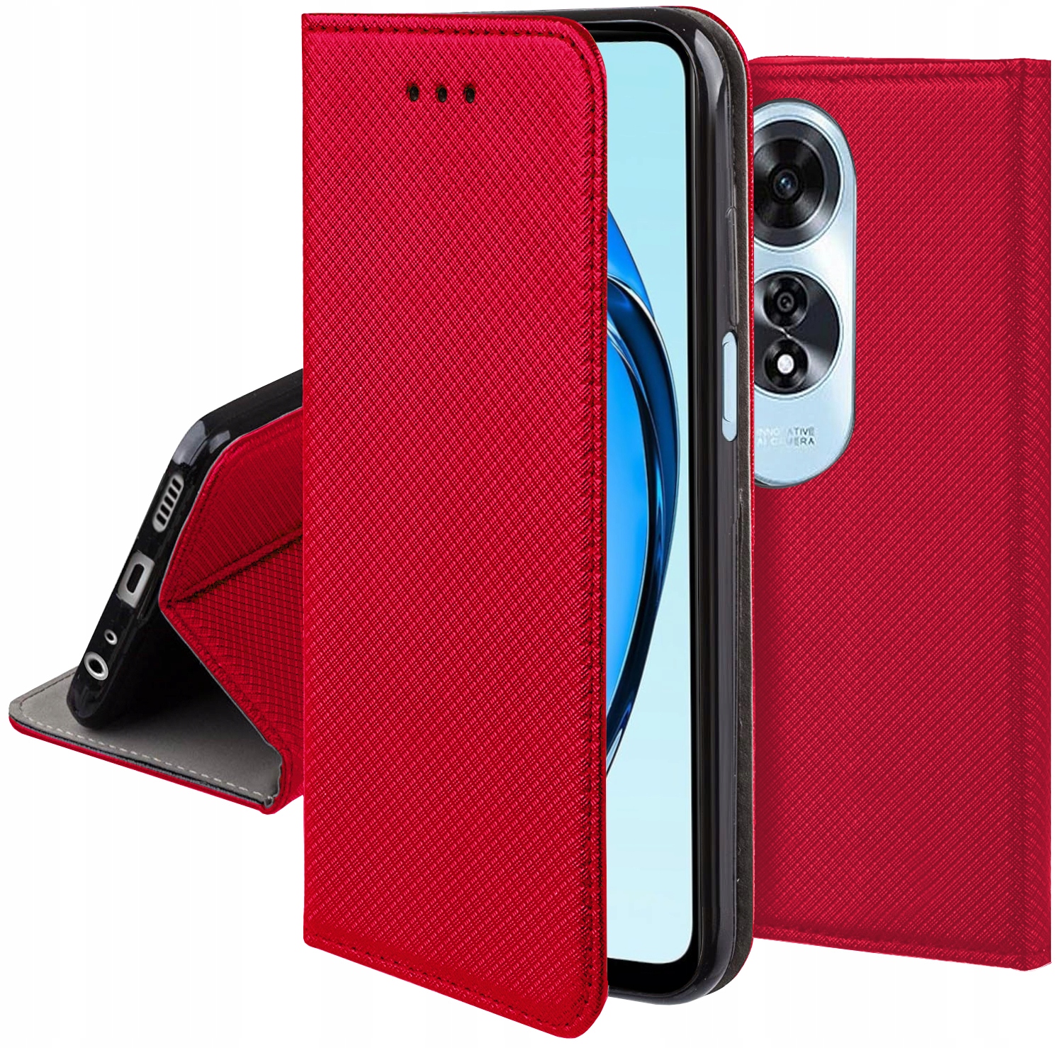 Etui do Oppo A60 4G I ZAMYKANE NA BOK SMART MAGNET CASE PORTFEL + SZKŁO 9H