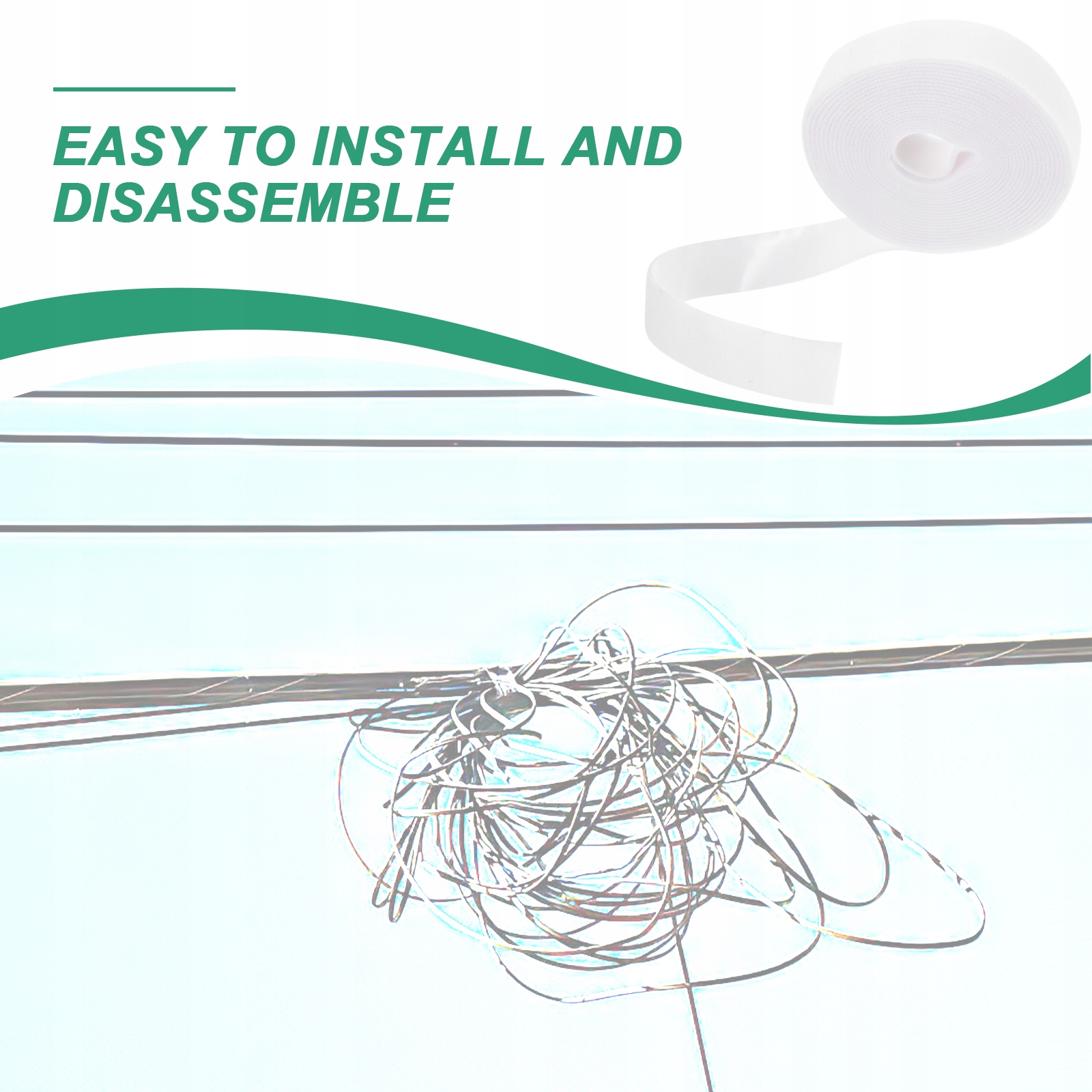 Taśma z haczykami do kabli wielokrotnego użytku Model 53487369