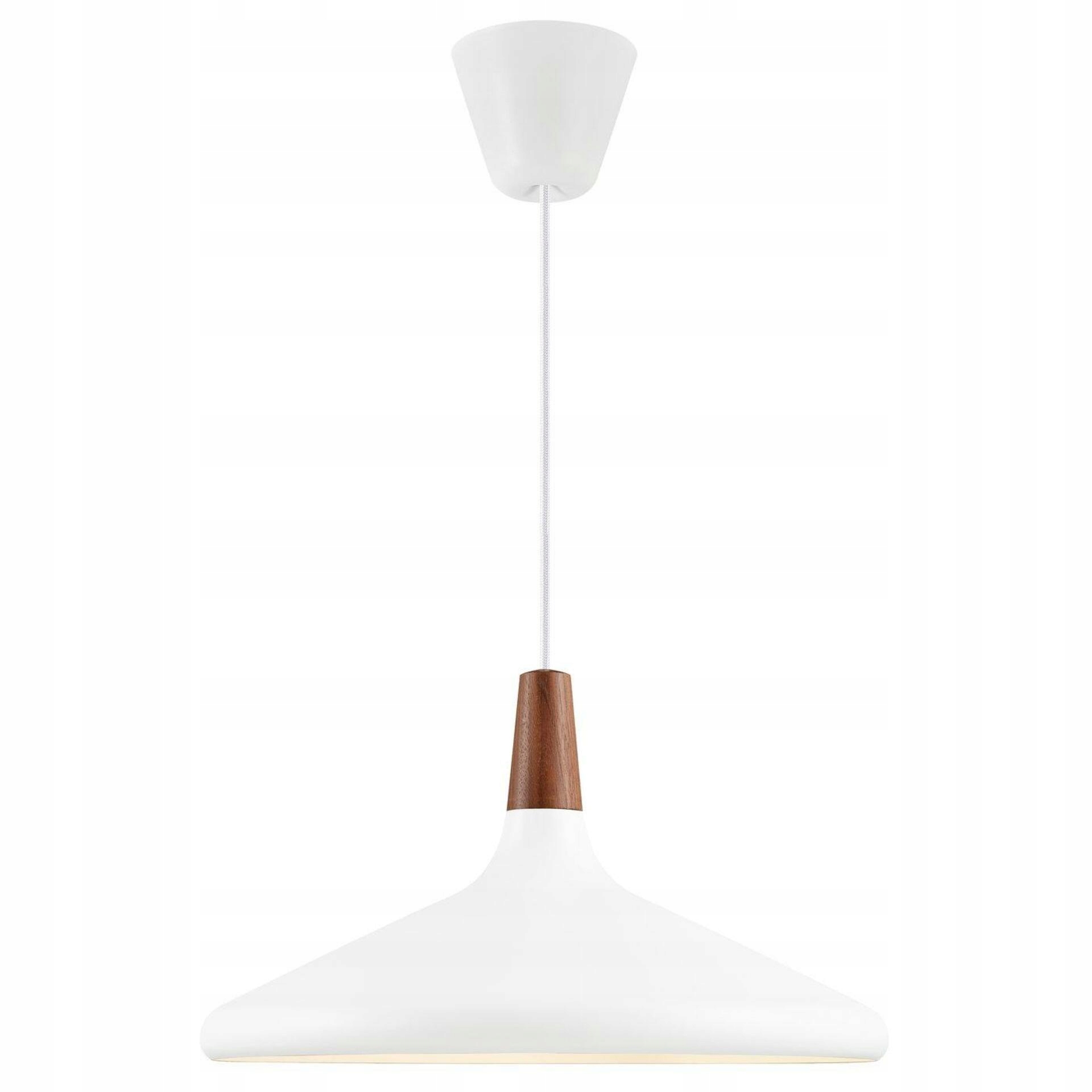 Nordlux Nori 39 závesné svietidlo biela, kov/drevo, E27, design