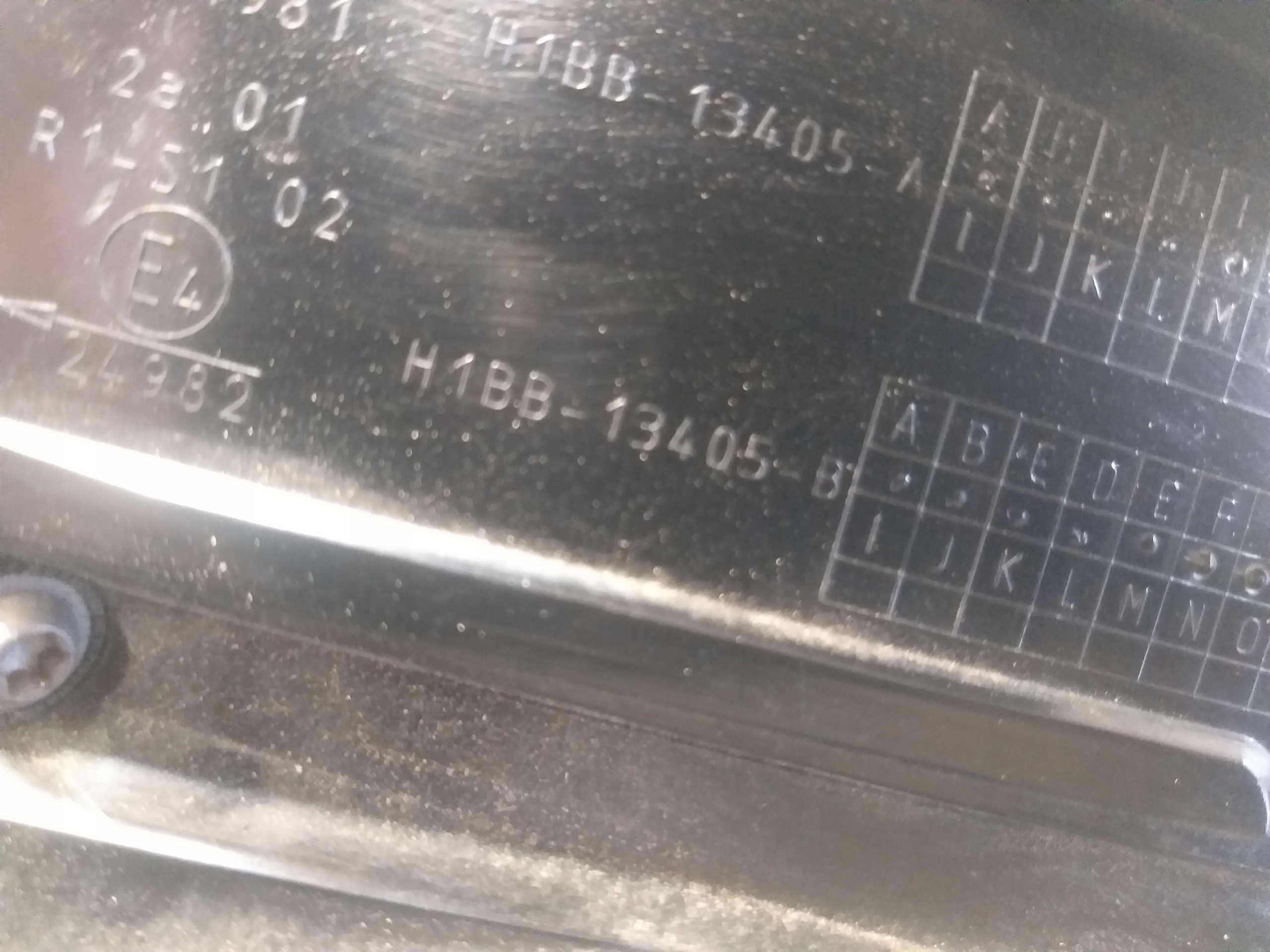 light rear part left FORD FIESTA MK8 H1BB-13405-B