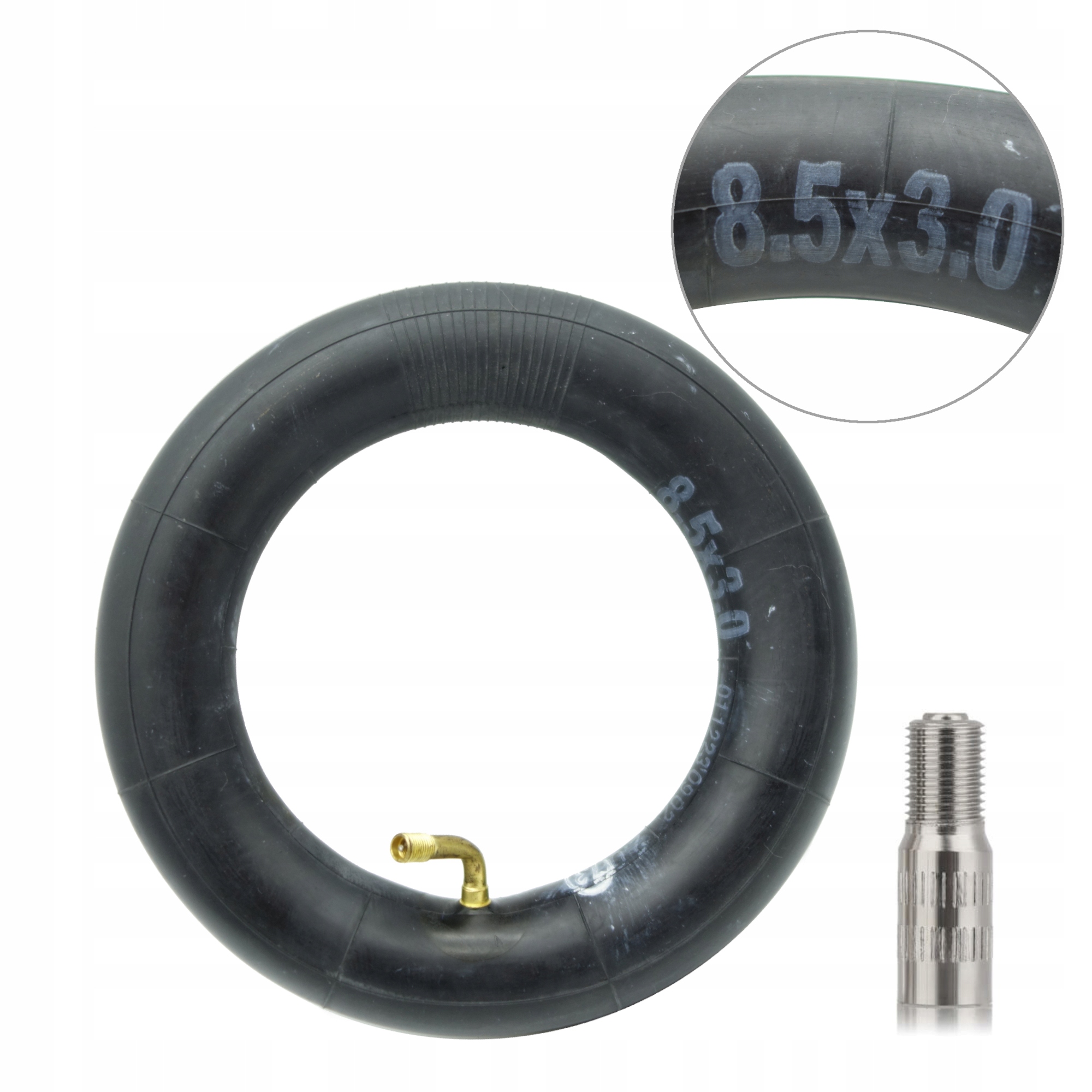 Dętka 8.5x3 Zakrzywiony Wentyl Przedłużka 25mm do KuKirin G2 Pro 2022