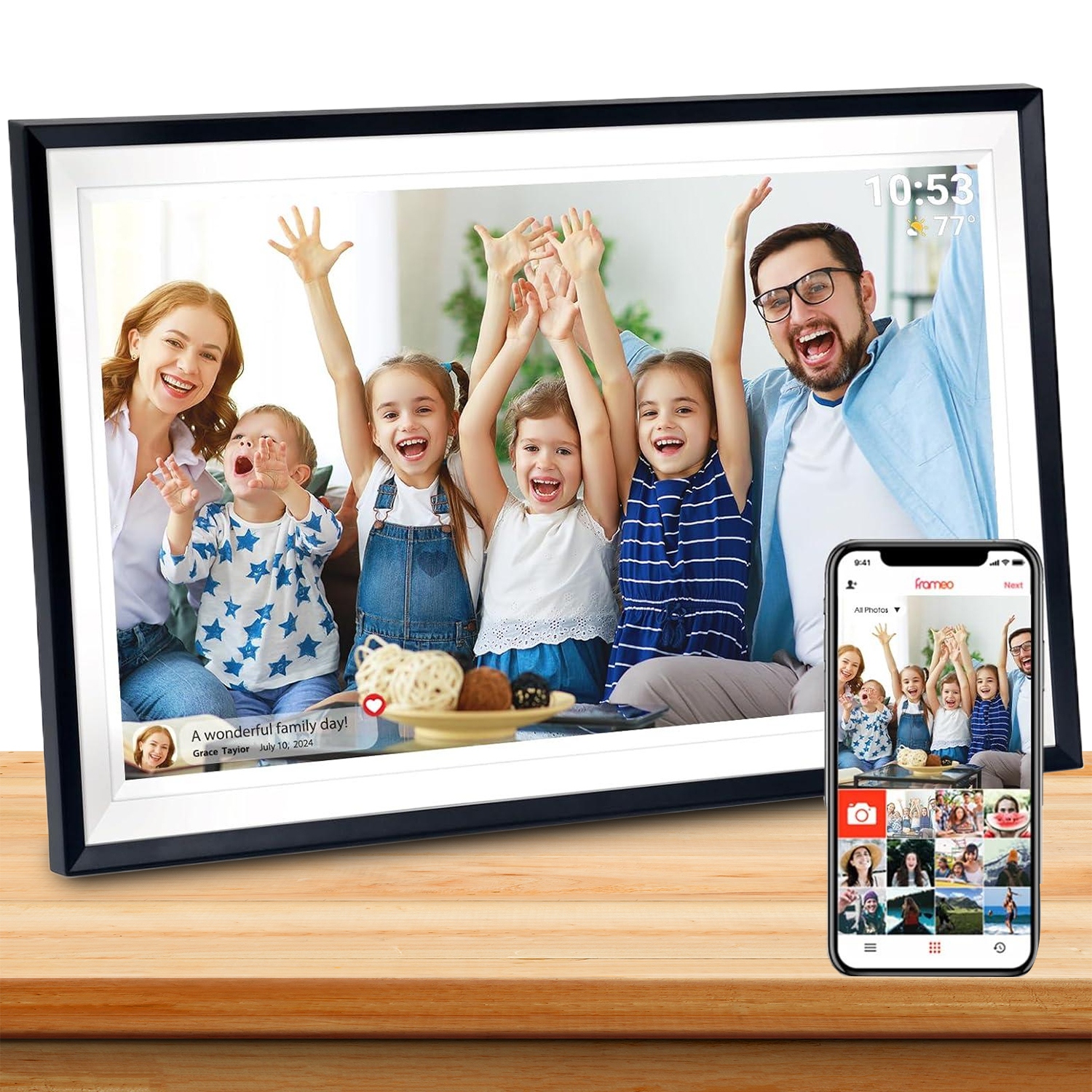 Digitální rámeček na fotografie 15,6" WiFi s využitím dotykové obrazovky 32GB