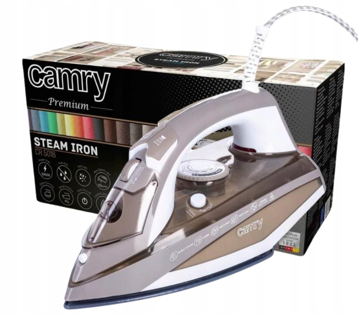 ŻELAZKO PAROWE STRAŻAK 3000W ANTI-CALC ANTI-DRIP