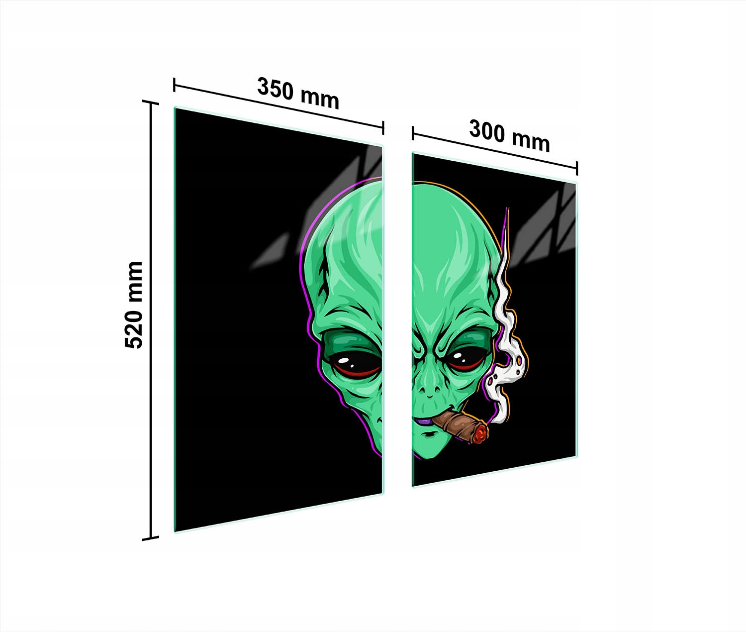 Skleněná Ochranná Deska Do Kuchyně 65x52 Ufo