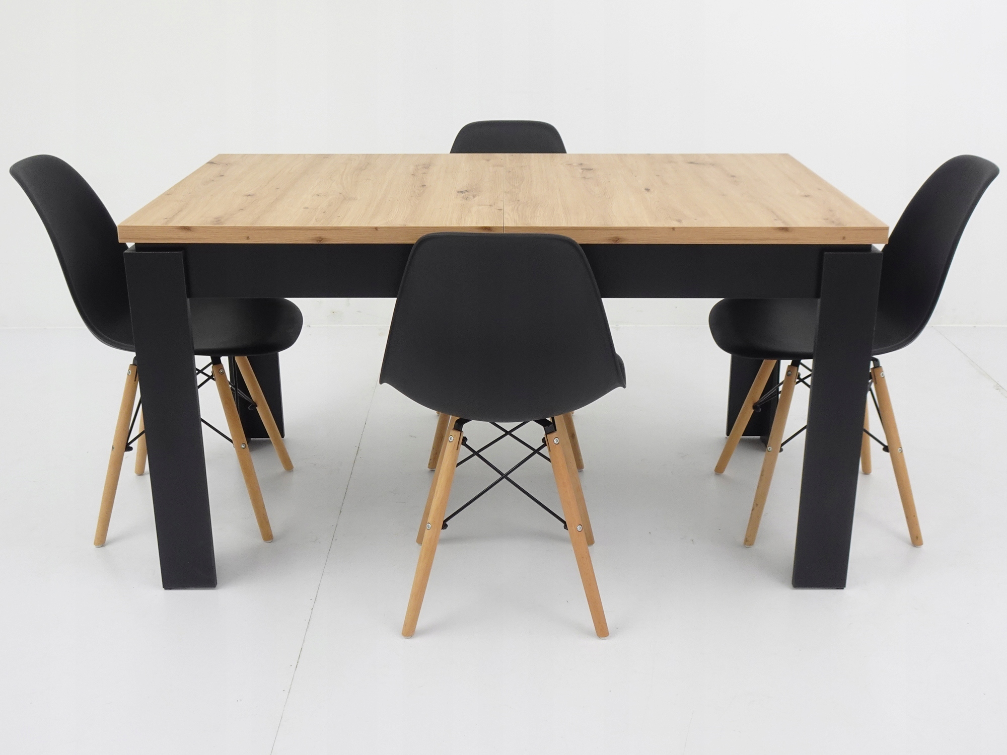 Rozkładany stół do 180 blat DĄB ARTISAN 4 krzesła Kod producenta SL  +  C-8