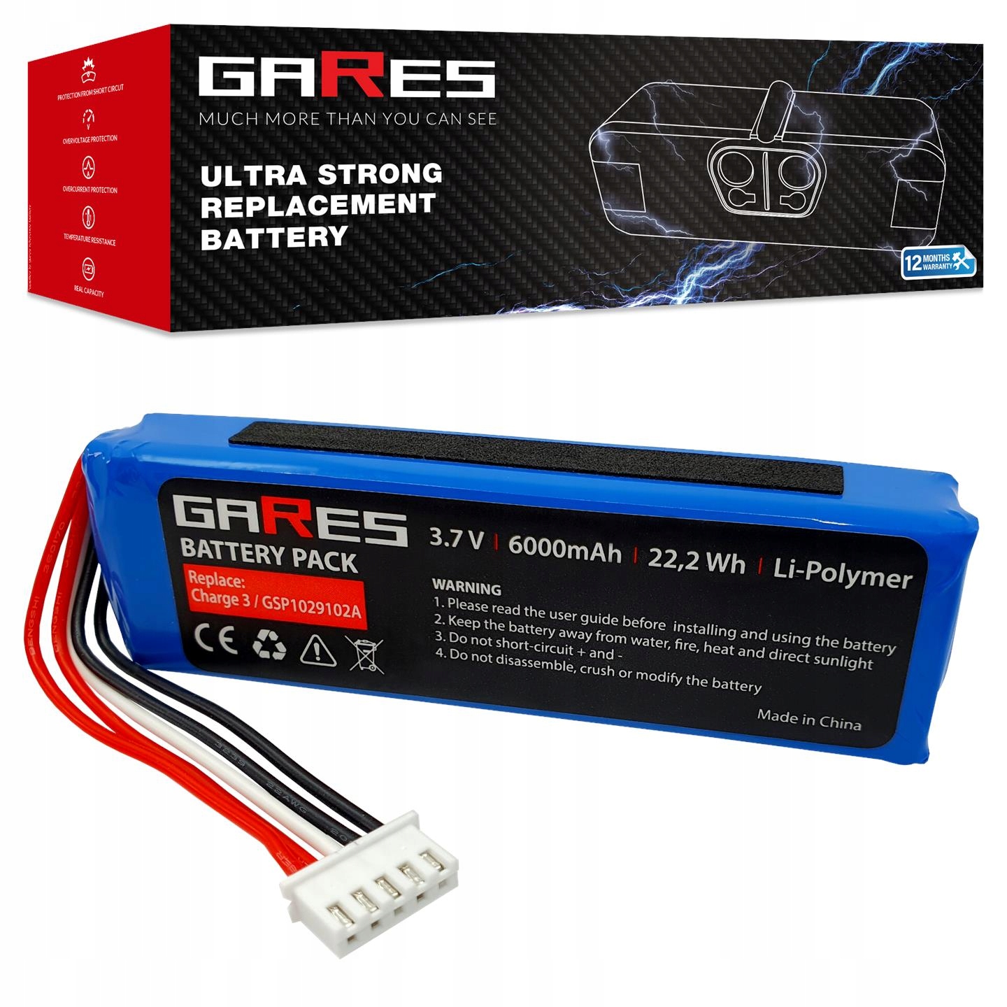 

Akumulator Bateria do Jbl Charge 3 GSP1029102A 6Ah
