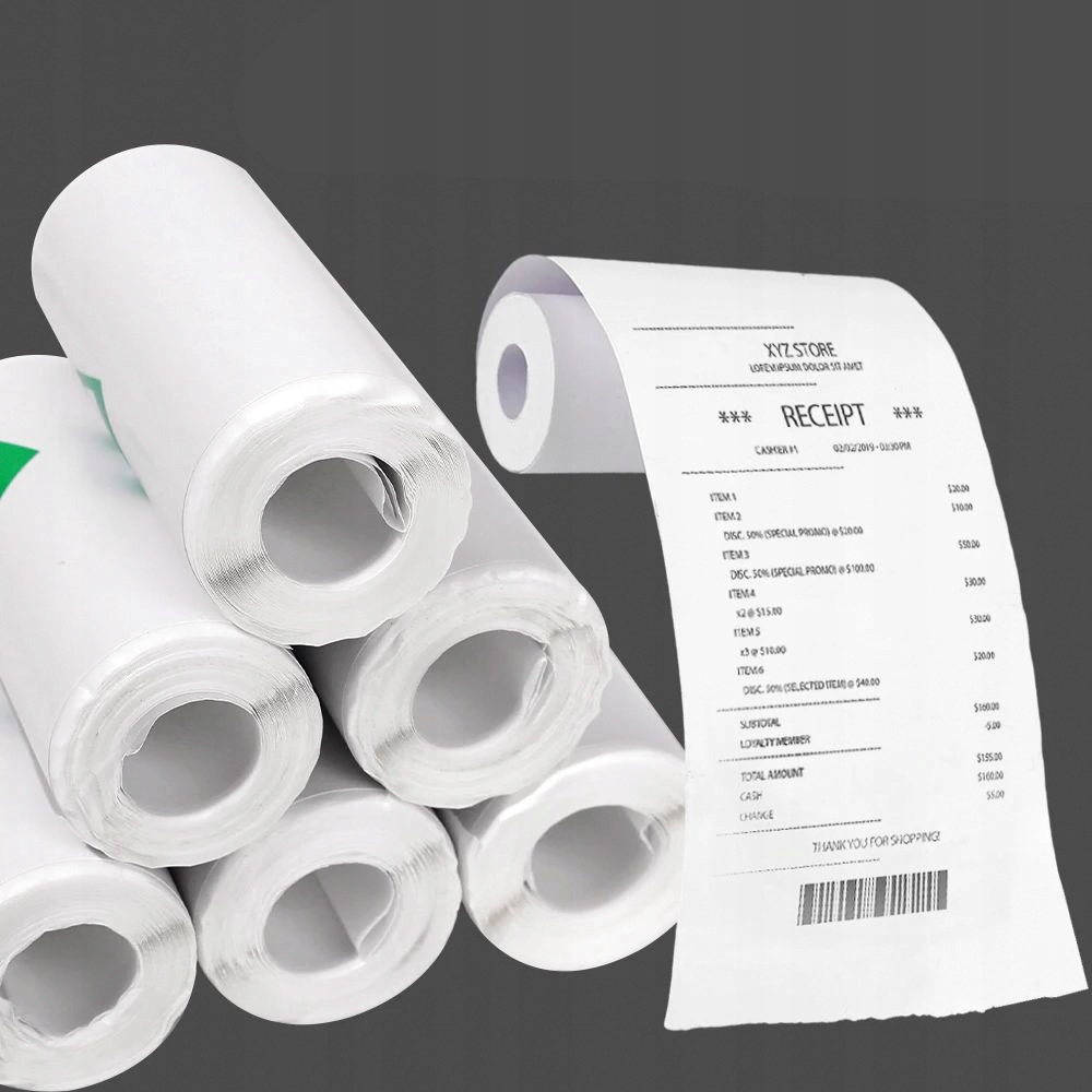 PAPIER TERMICZNY DO DRUKARKI DRUKUS ZESTAW 10 X ROLKA PAPIERU Kod producenta 5901801508847