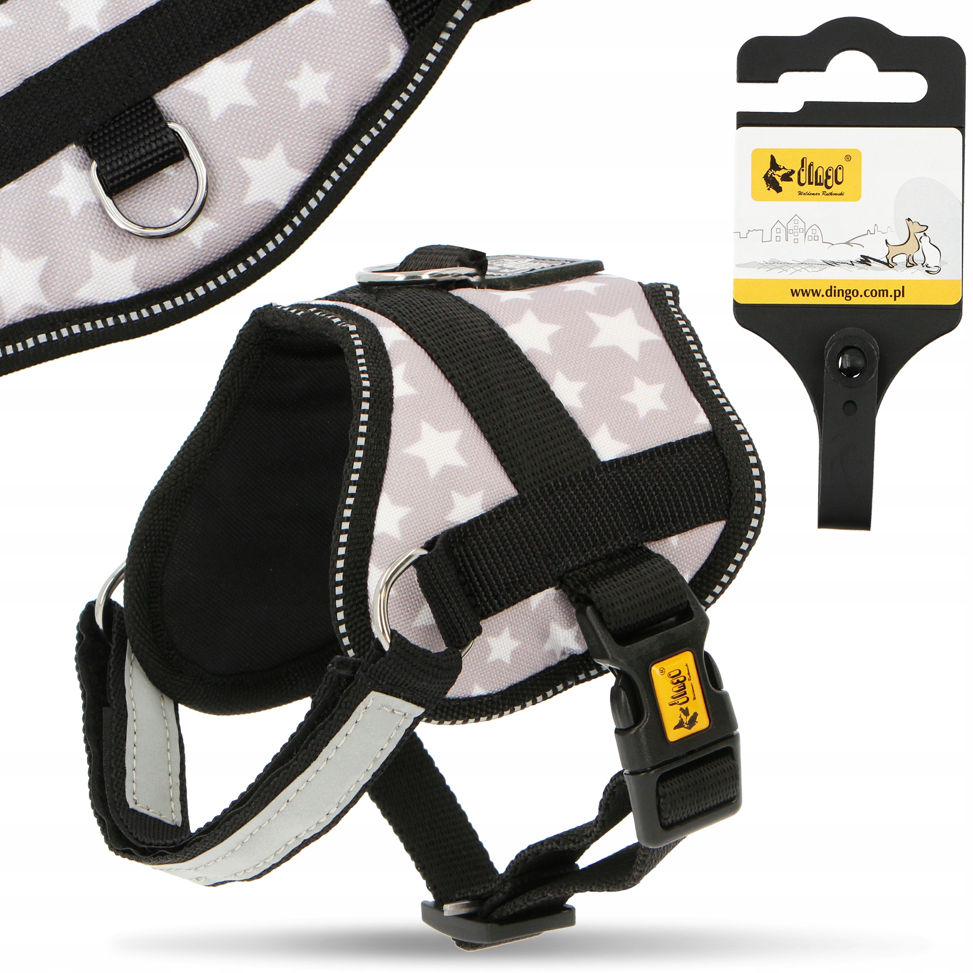 Levně Postroj Pro Psa 37-49 cm Beztlakový Nastavitelný M Pohodlné Lehké Procházky B9