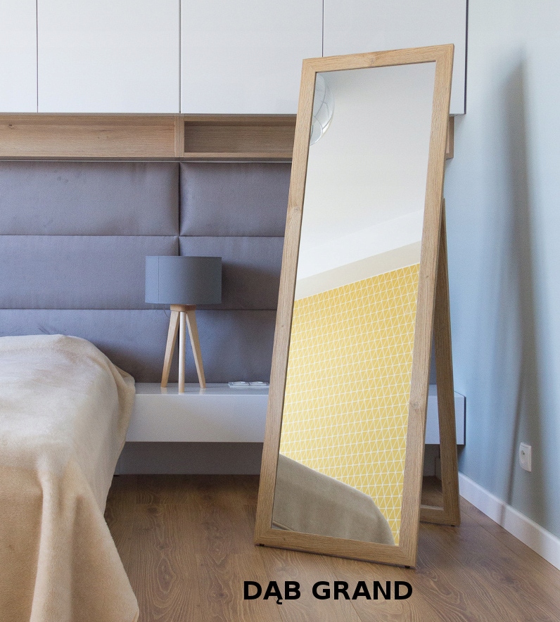 BEZPIECZNE lustro STOJĄCE rama 180x60 białe kolory Materiał ramy inny materiał