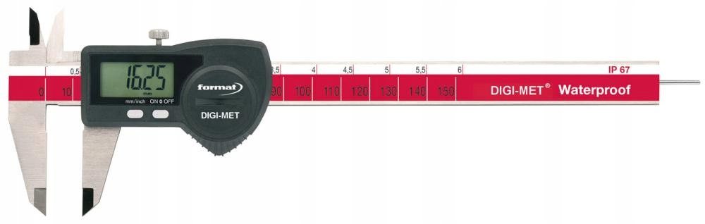 Suwmiarka kieszonkowa IP67, cyfrowa 150mm FORMAT