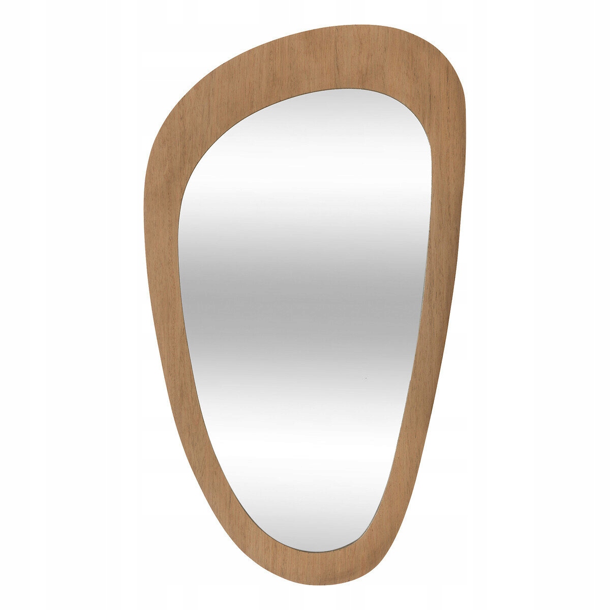 Lustro Wiszące Asymetryczne Brązowa Rama Mdf 70 X 40 CM Lustro Ścienne