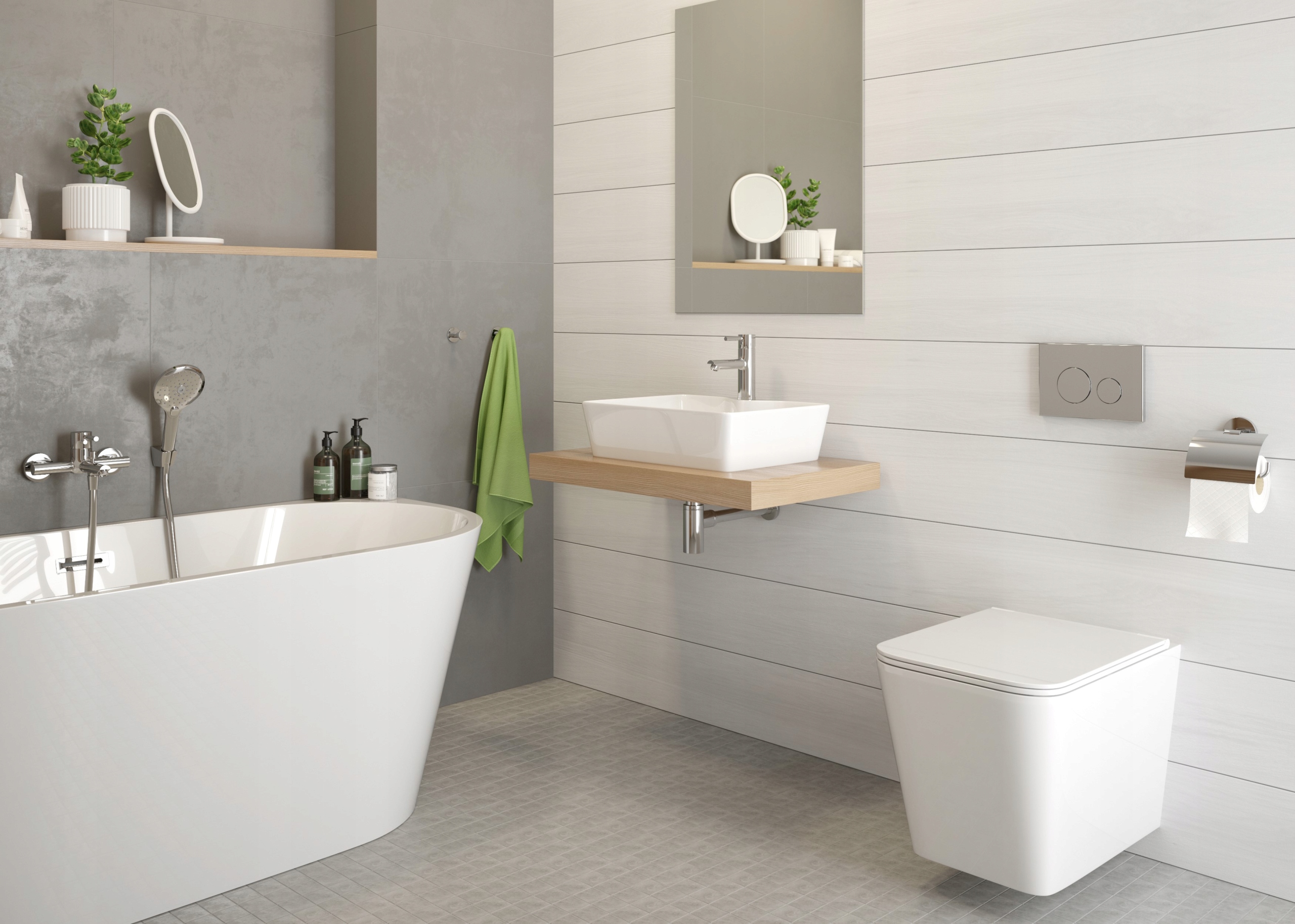 HAGSER ALEXA umývadlo na dosku obdĺžnikové 48 cm biele