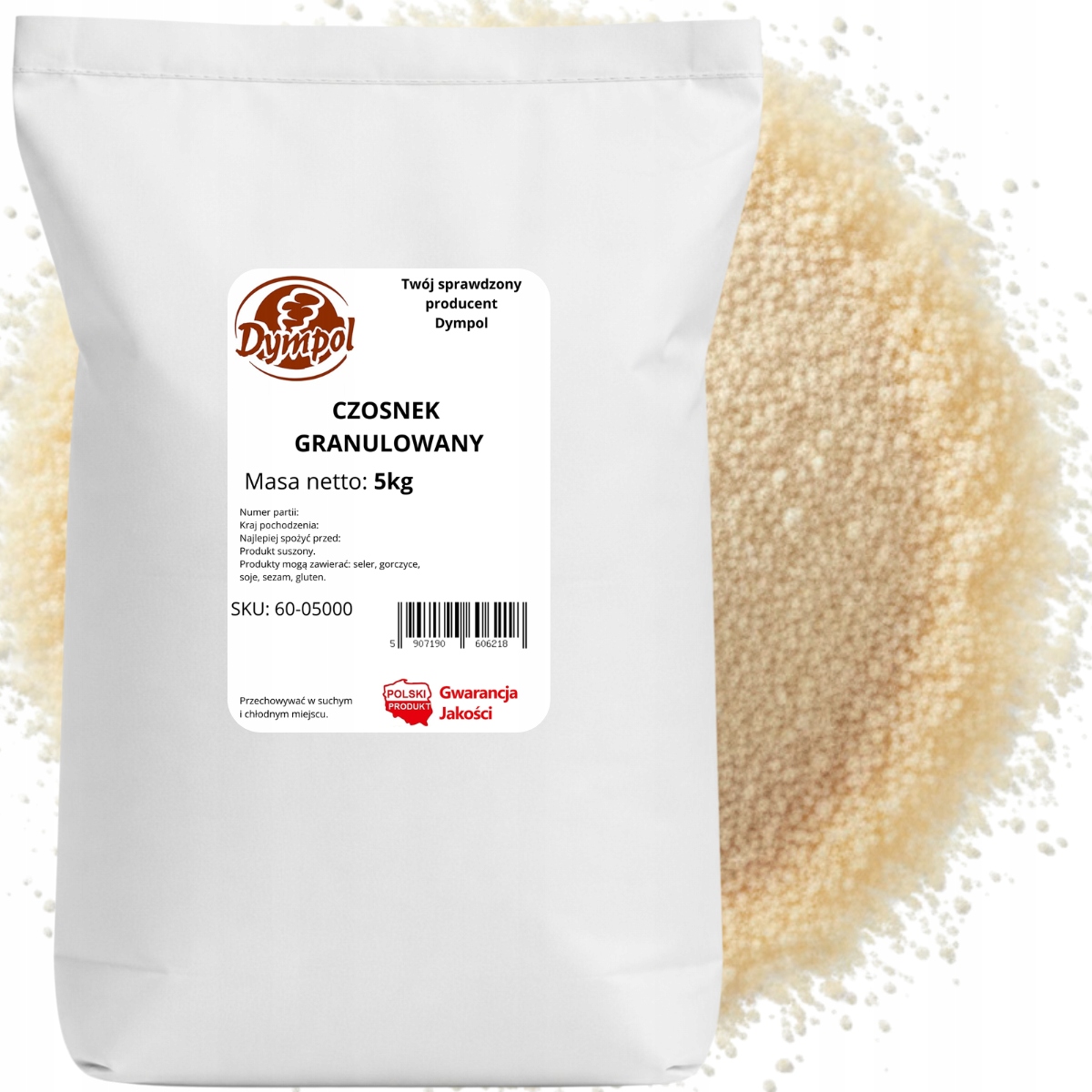 Česnek Granulovaný Koření Sušený přírodní Dympol 5 kg